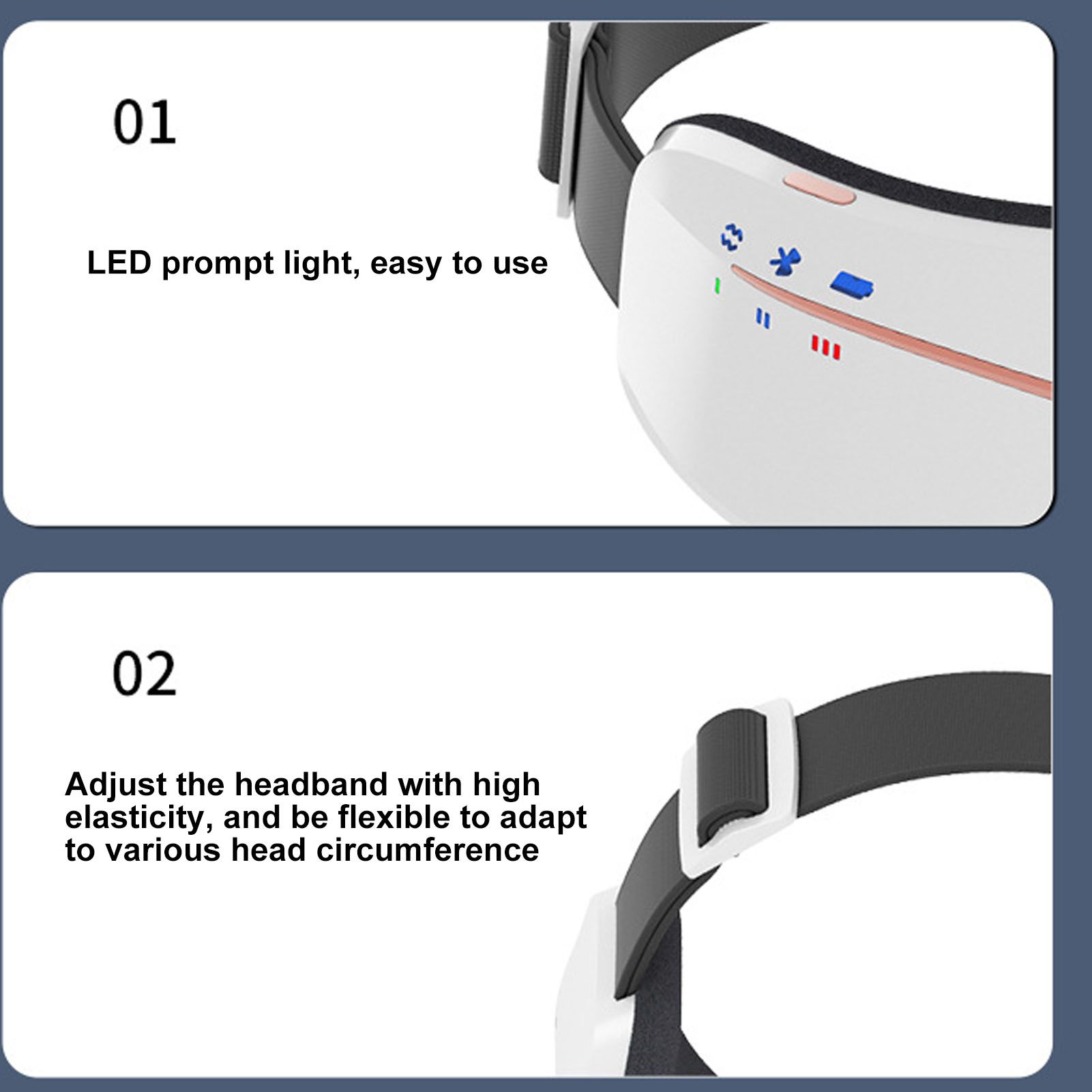 Eye Massager Smart Bluetooth Heating Vibration USB Charging Eye Massage view 15
