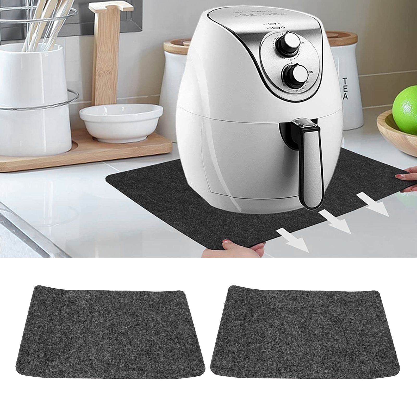 2Pcs Heat Resistant Mat Washable Free Cutting Heat Insulation Pad On Kitchen view 11