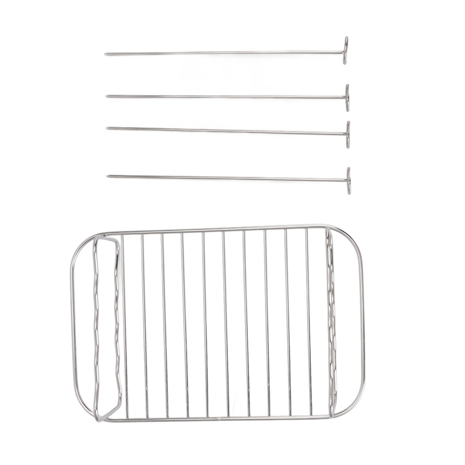 Fryer Rack Stainless Steel Rectangle Double Layer Fryer Accessory for NINJA view 2