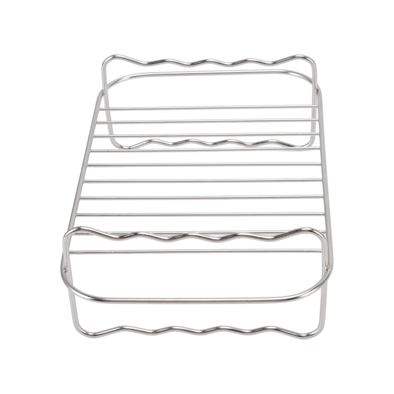 Fryer Rack Stainless Steel Rectangle Double Layer Fryer Accessory for NINJA view 6