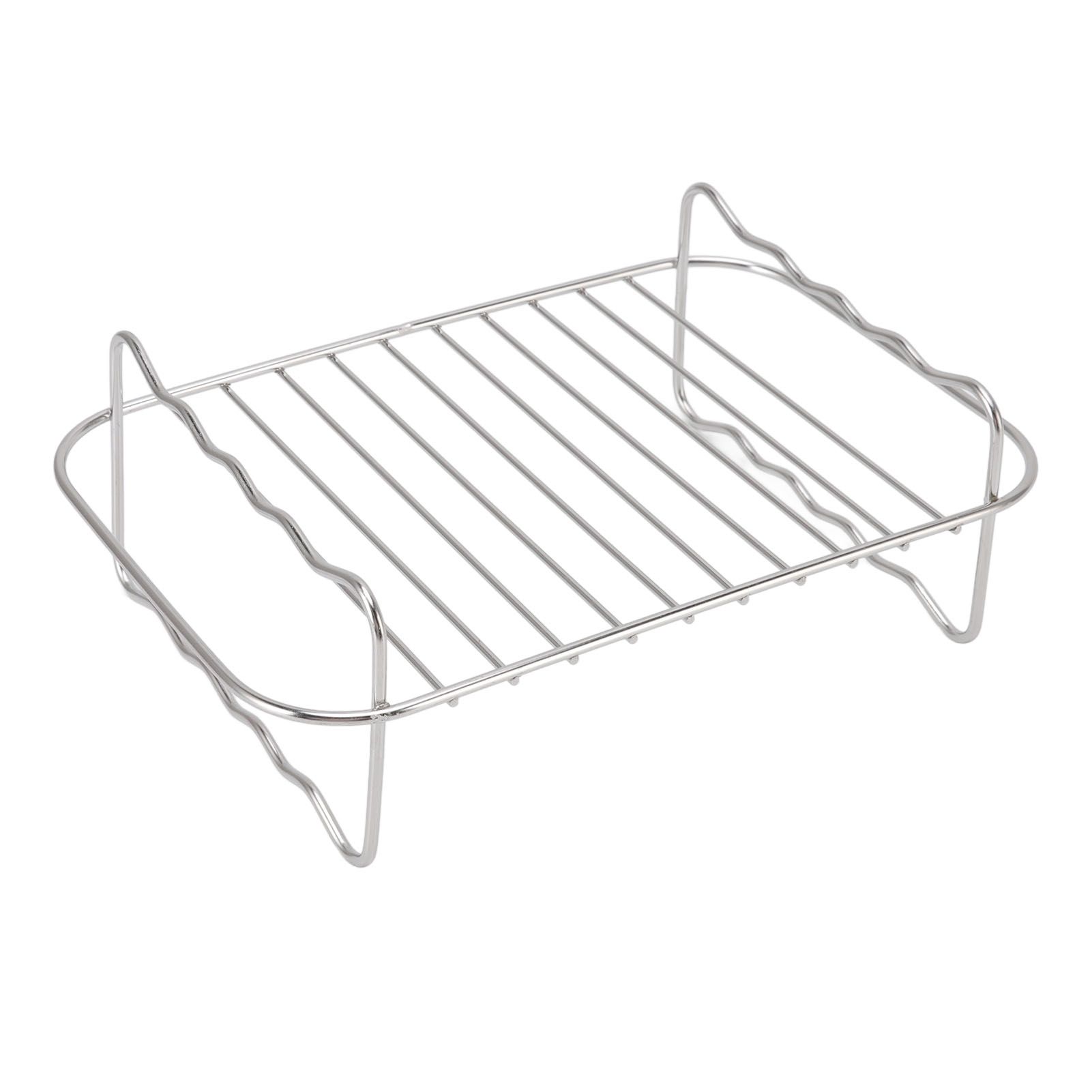 Fryer Rack Stainless Steel Rectangle Double Layer Fryer Accessory for NINJA view 7
