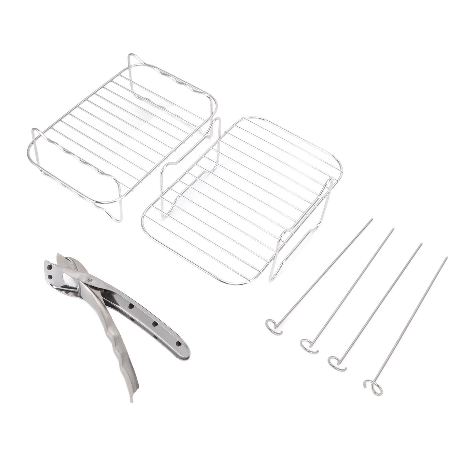 Fryer Rack Stainless Steel Skewer Rack Fryer Steaming Rack with Anti Scalding view 2