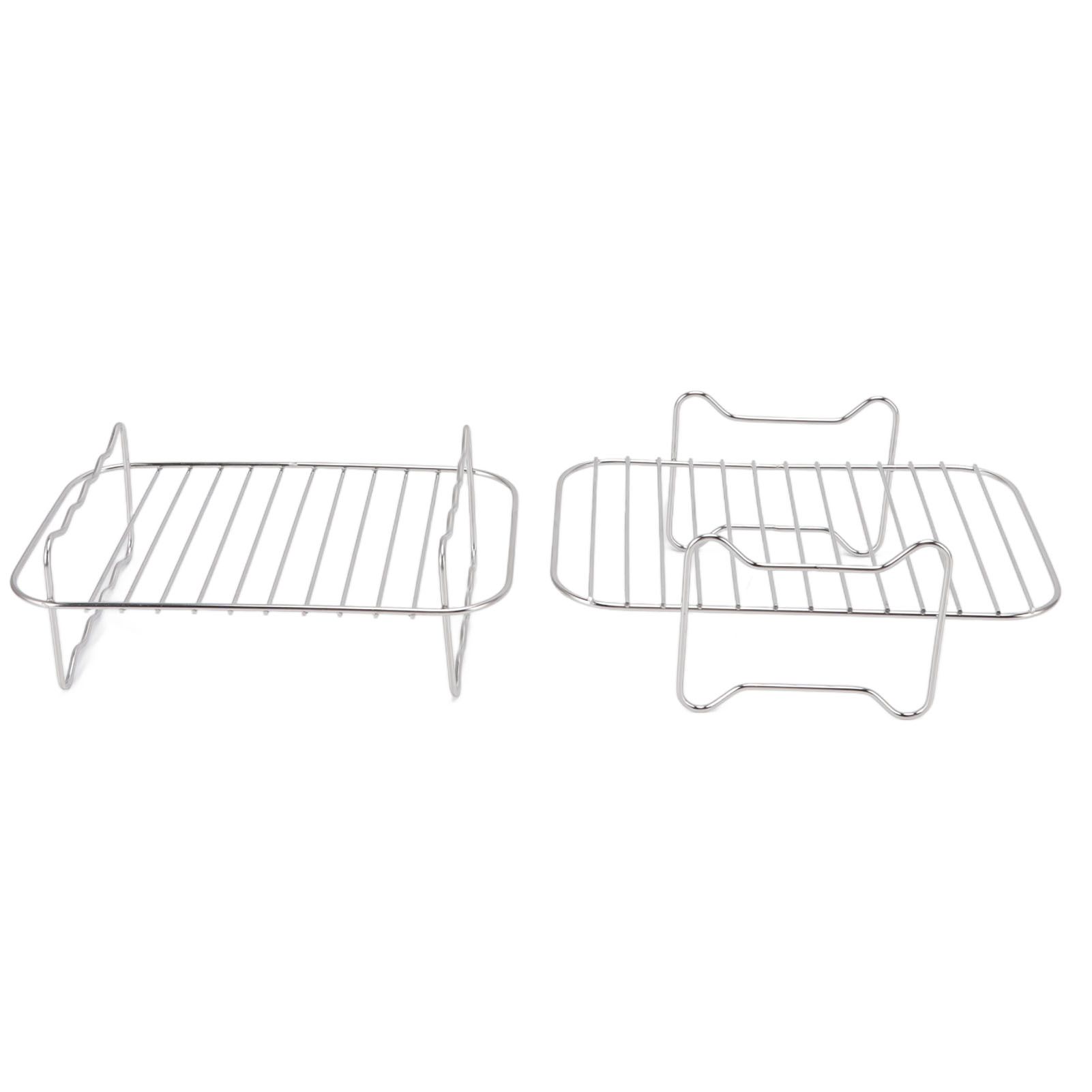 Fryer Rack Stainless Steel Skewer Rack Fryer Steaming Rack with Anti Scalding view 4