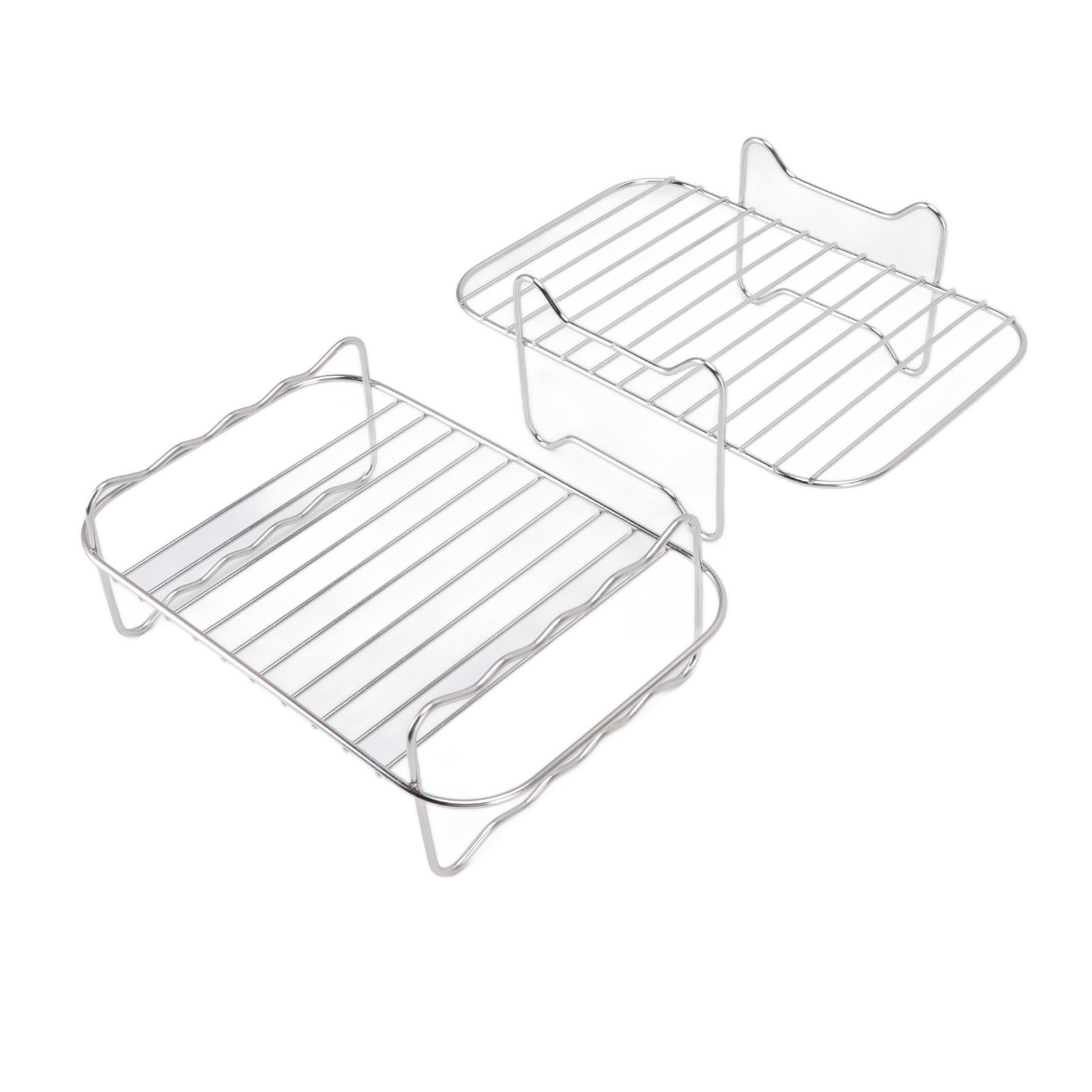 Fryer Rack Stainless Steel Skewer Rack Fryer Steaming Rack with Anti Scalding view 5