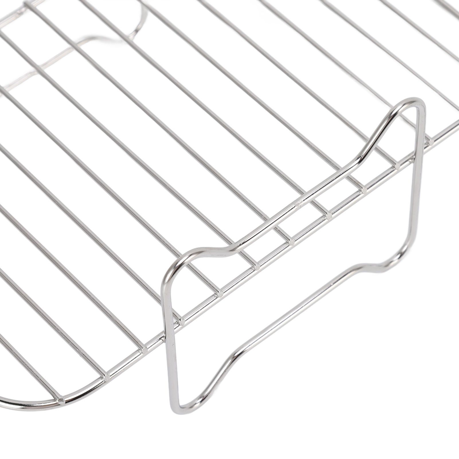 Fryer Rack Stainless Steel Skewer Rack Fryer Steaming Rack with Anti Scalding view 14