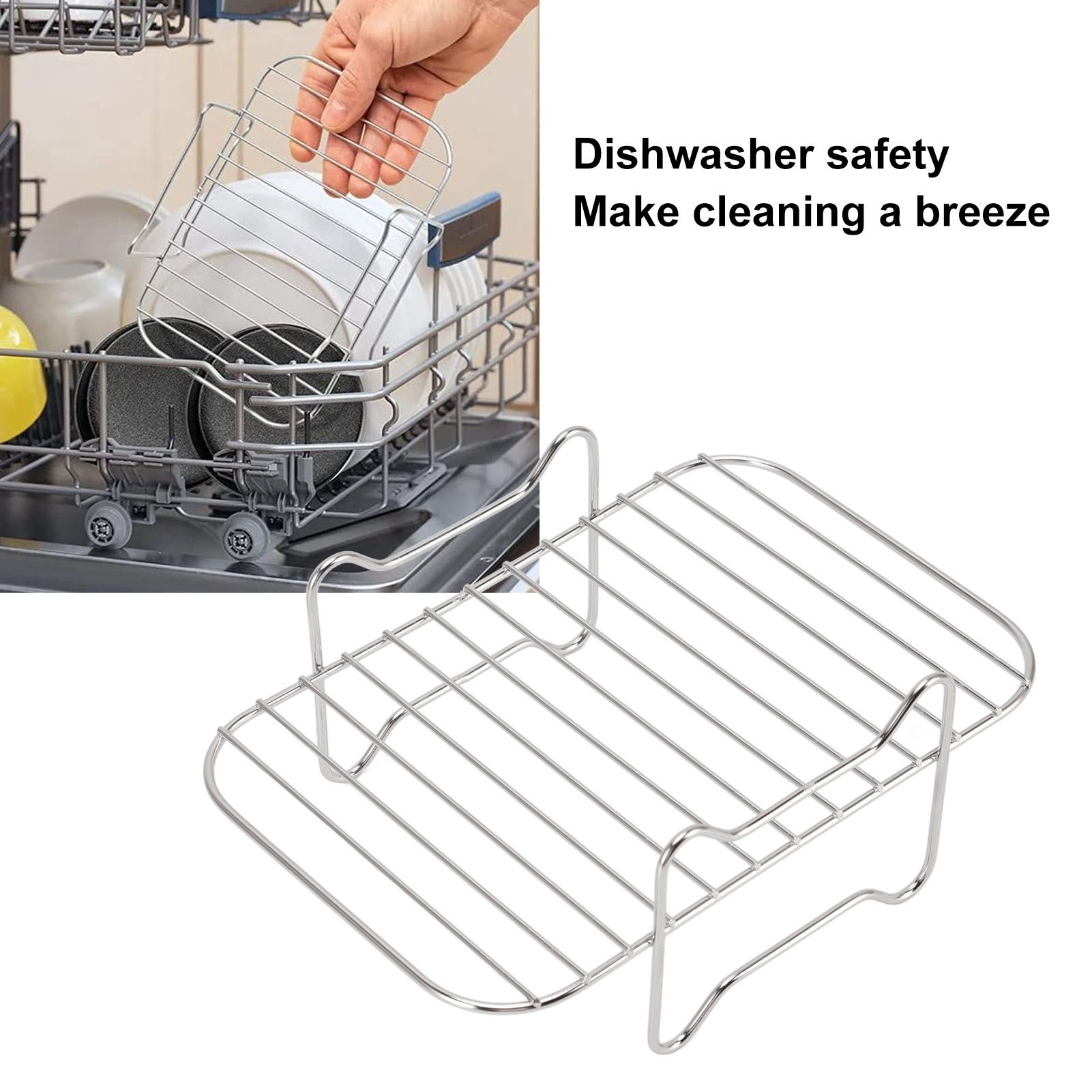 Fryer Rack Grill Dehydrator Rack for Dual Basket for NINJA FOOD 8QT Kitchen view 15