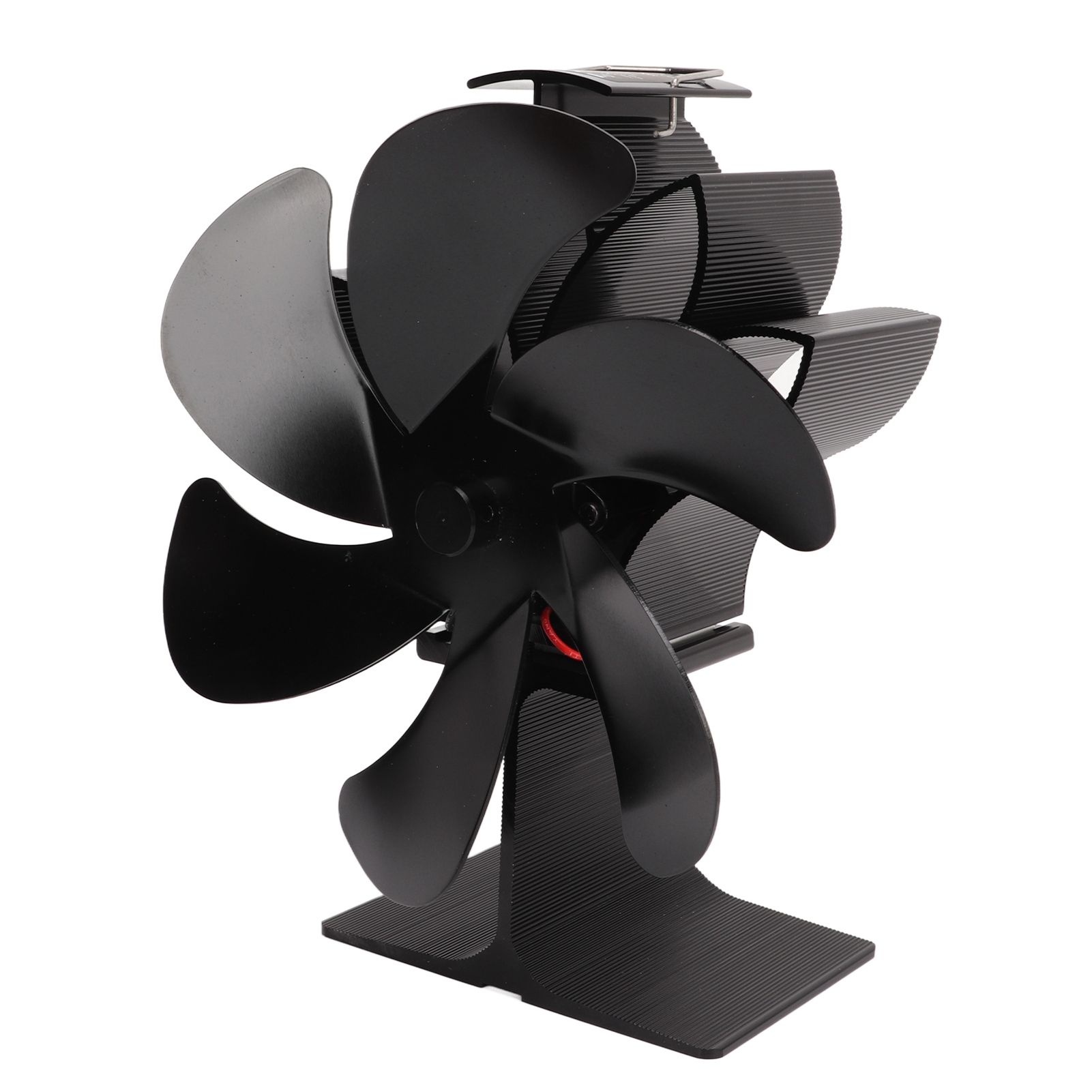 6 Blade Stove Eco Fan Black High Temperature Resistant Self Starting Energy