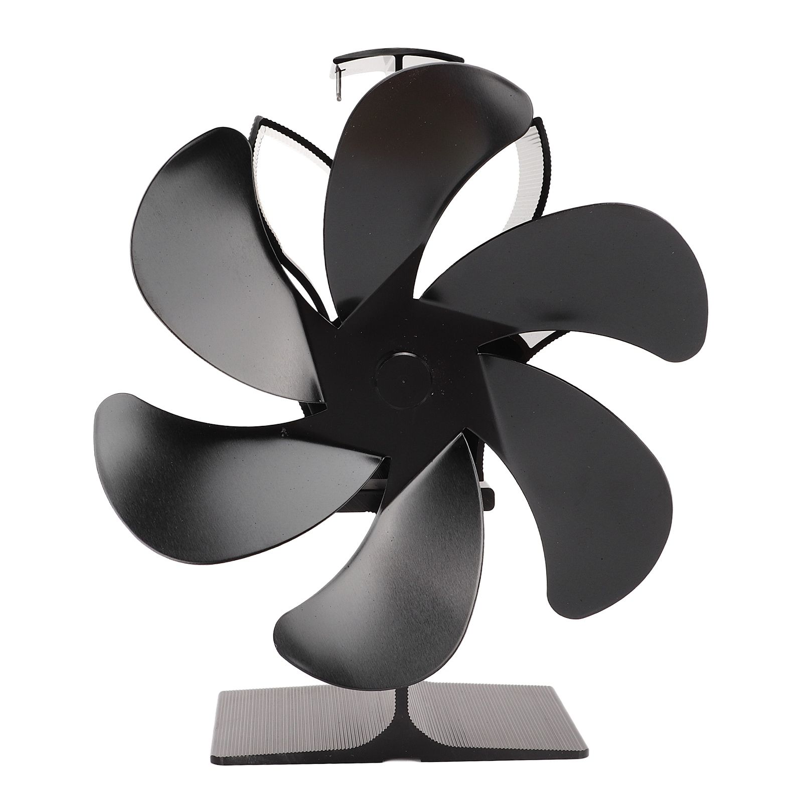 6 Blade Stove Eco Fan Black High Temperature Resistant Self Starting Energy view 2