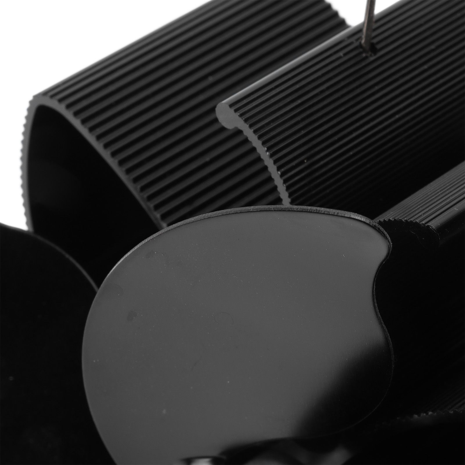 Heat Powered Fireplace Fan Black Stove Fan 5 Blades Thermal Power High view 13