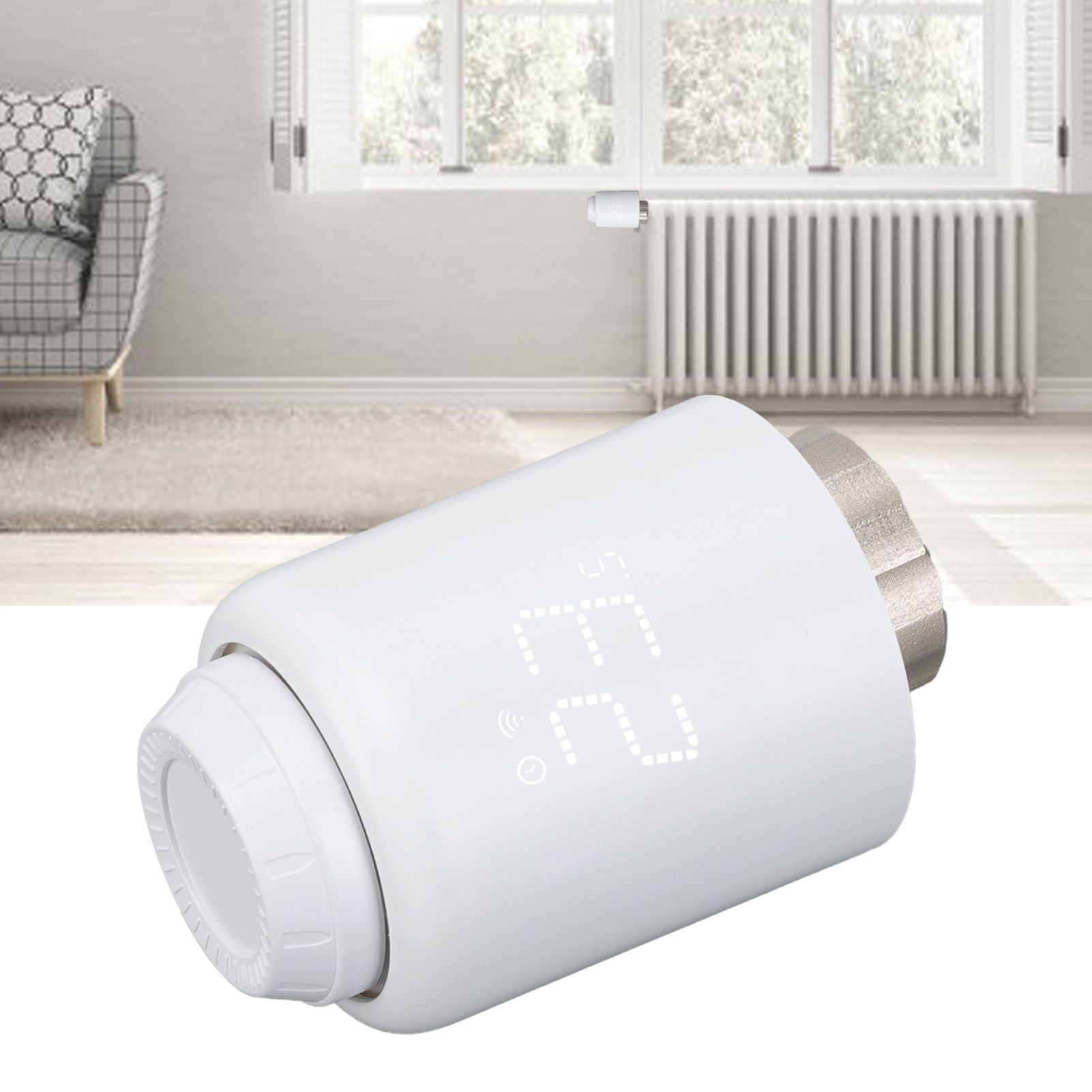 Smart Thermostat Radiator Rotatable Screen Programmable Schedule Intelligent view 12