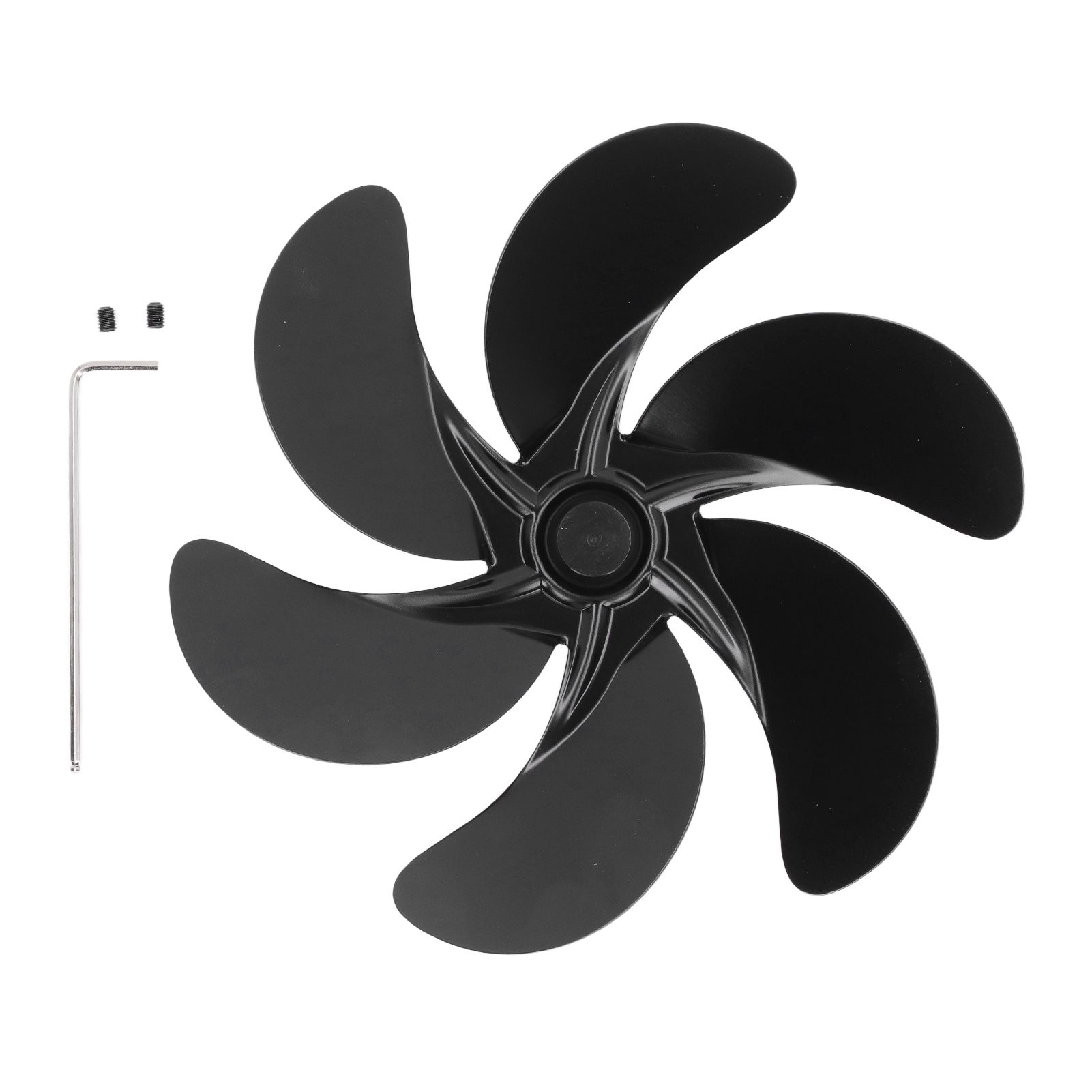 6 Blades Fireplace Fan Blade Replacement Universal Aluminum Alloy Fan Blade