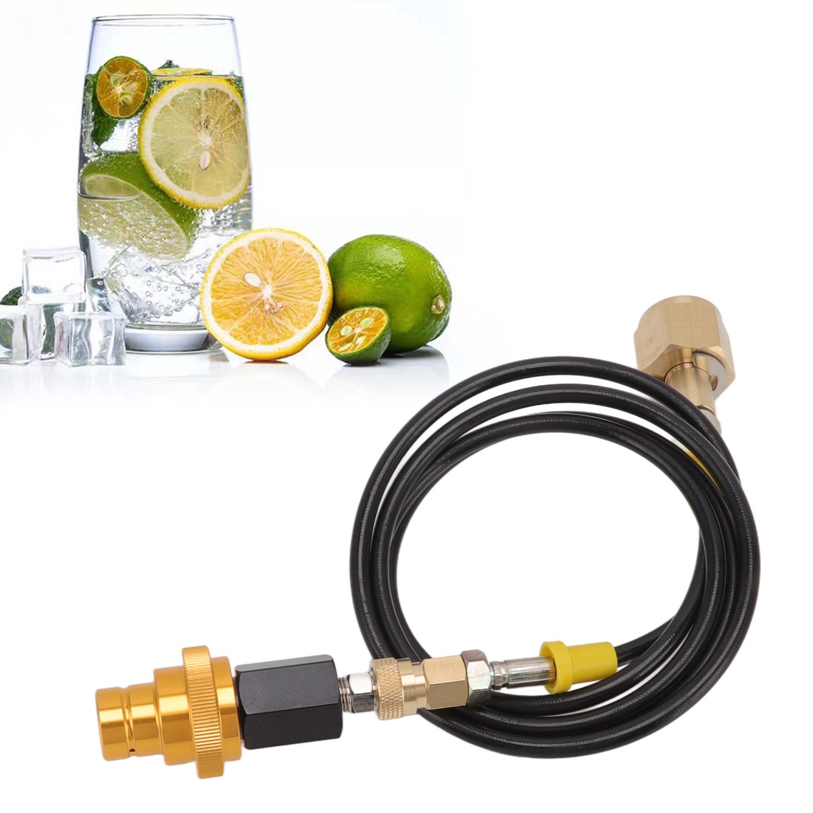 Soda Machine Adapter Hose Kit 1.5m Black Soda Adapter Hose with Gold Quick view 11