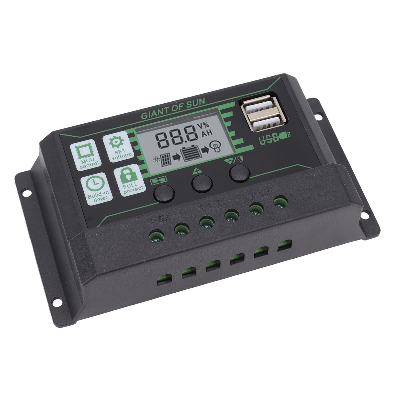 Solar Charge Controller Dual USB Automatic Identification PWM PV Panel Charger view 3