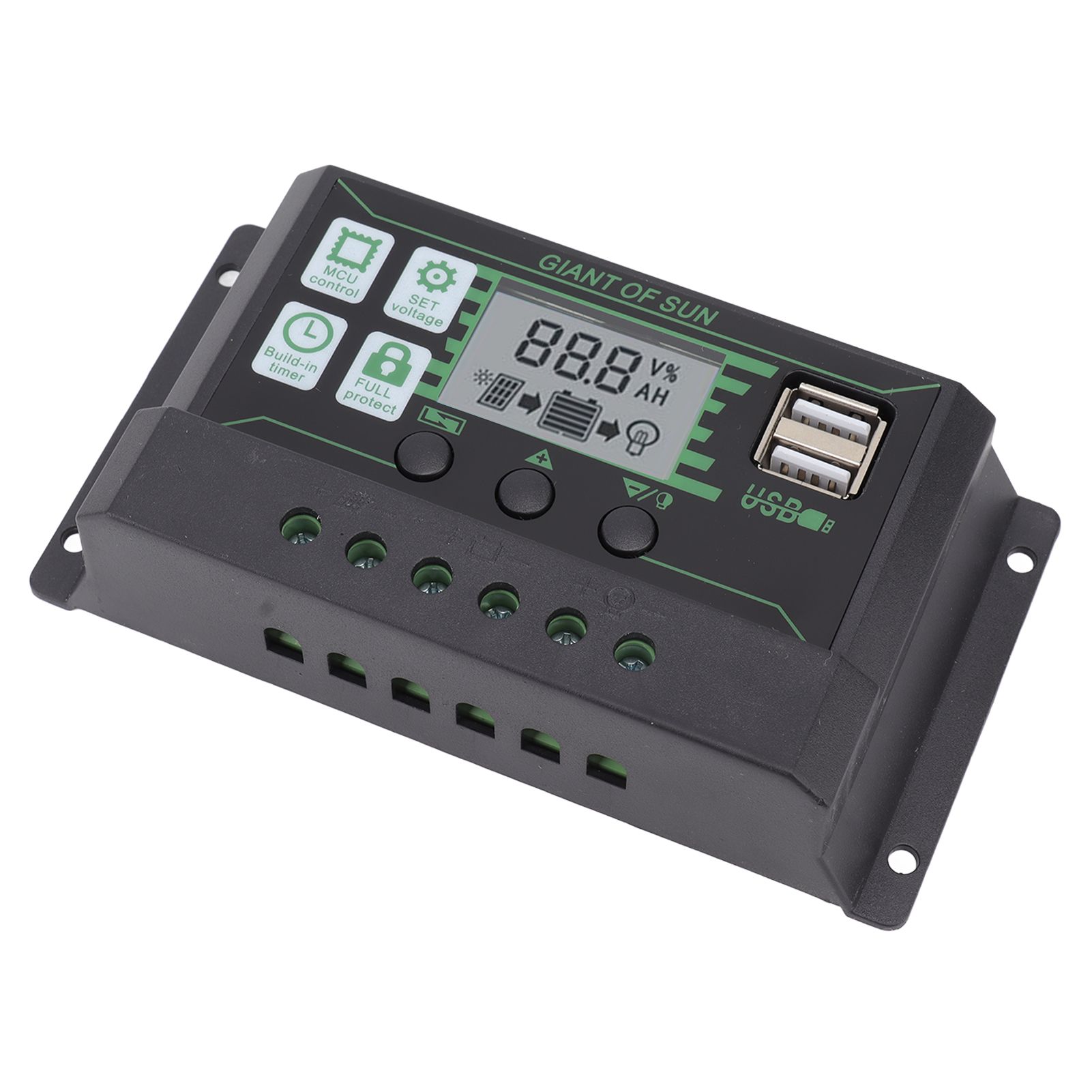 Solar Charge Controller Dual USB Automatic Identification PWM PV Panel Charger view 4