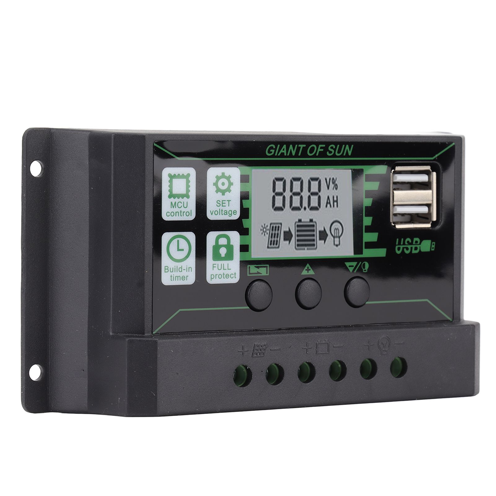 Solar Charge Controller Dual USB Automatic Identification PWM PV Panel Charger view 6