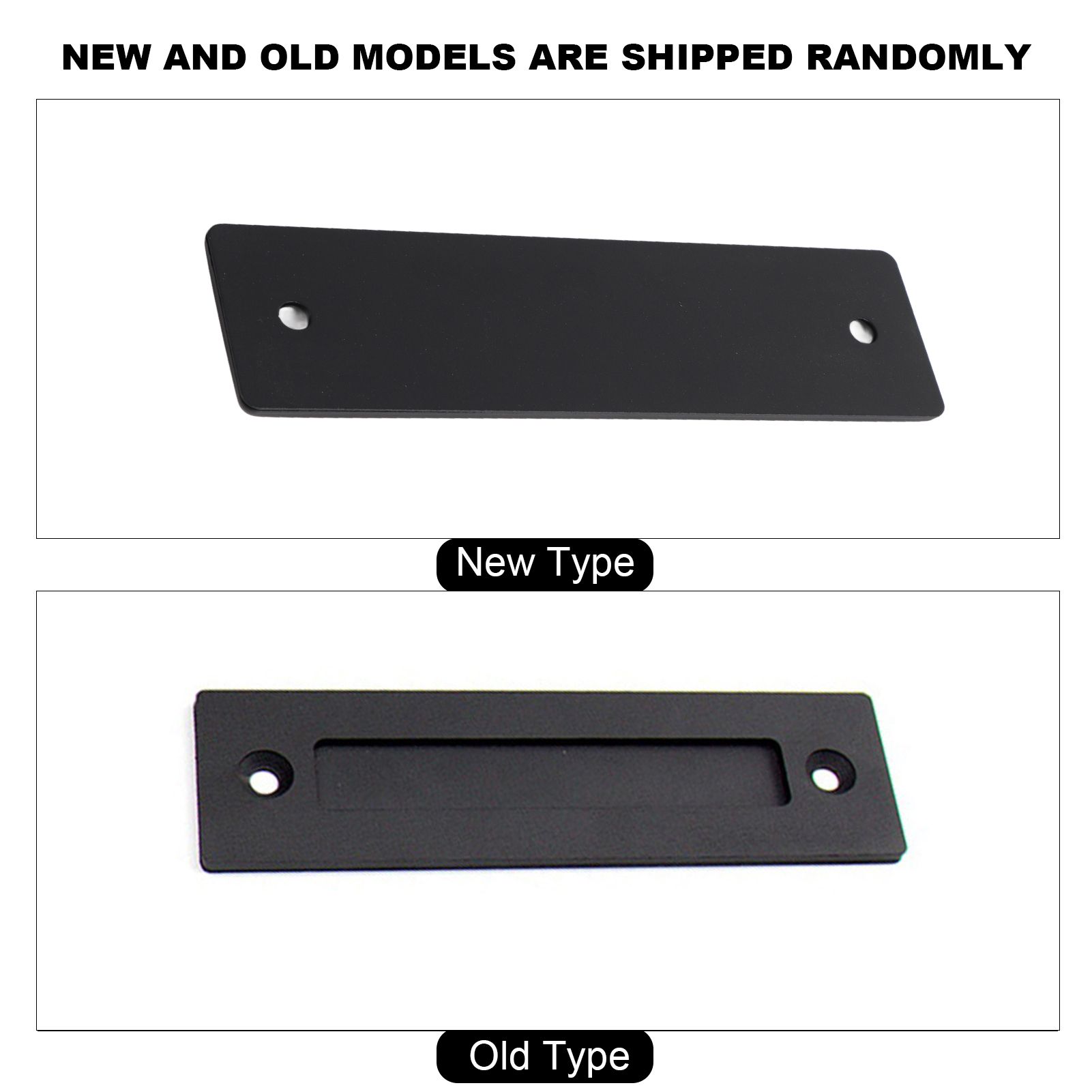 Sliding Barn Door Handle Flat Back Plate Double Sided Rectangular Black Door view 10