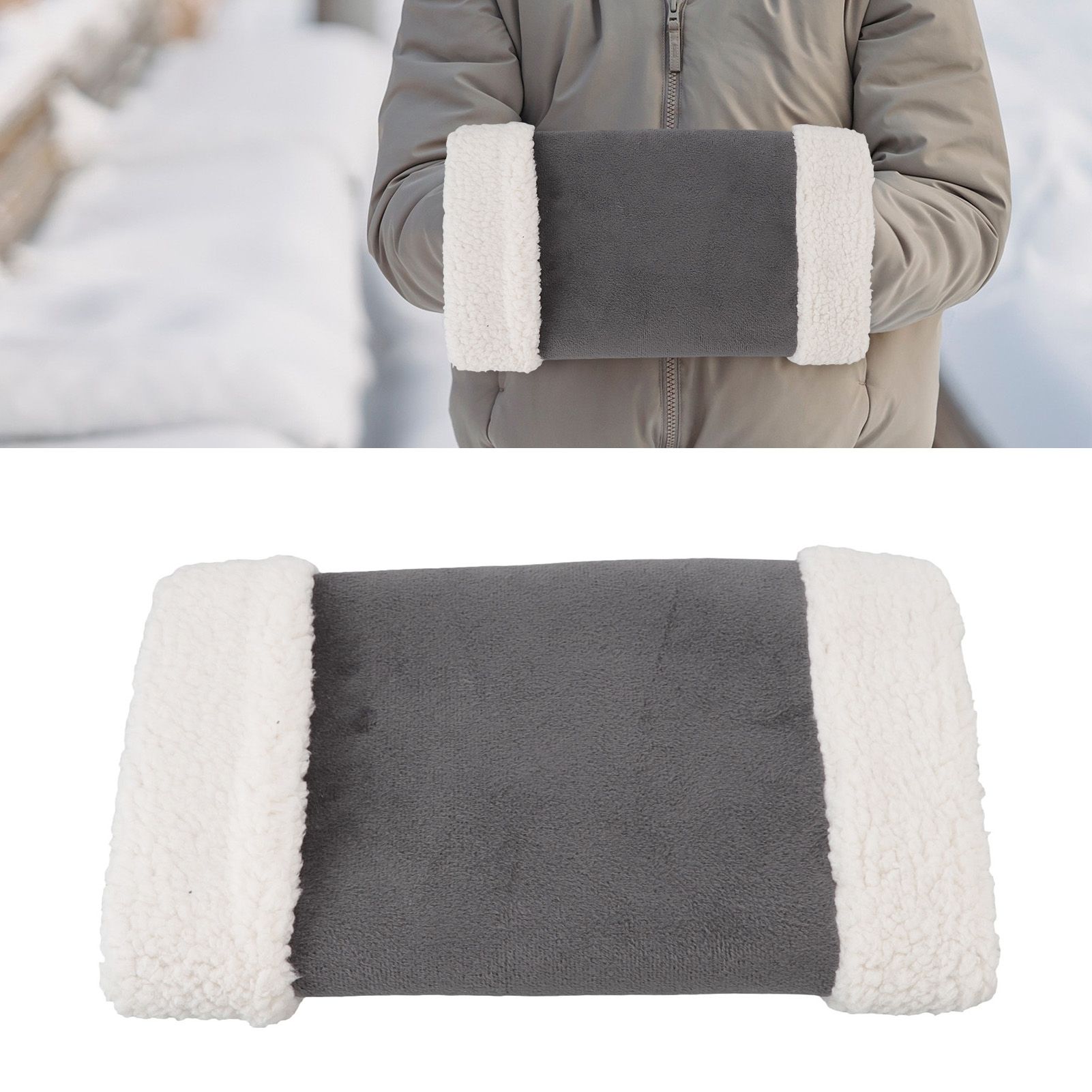 Portable Heated Hand Muff Plush Thickened Heated Hand Warmer Pouch USB view 11