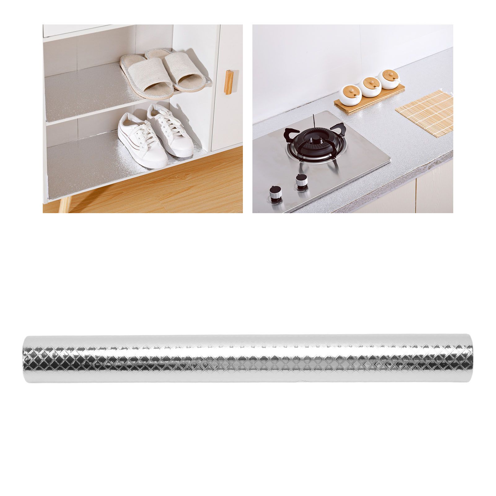 Kitchen Aluminum Foil Stickers Oil Proof Waterproof PVC Self Adhesive Kitchen view 11