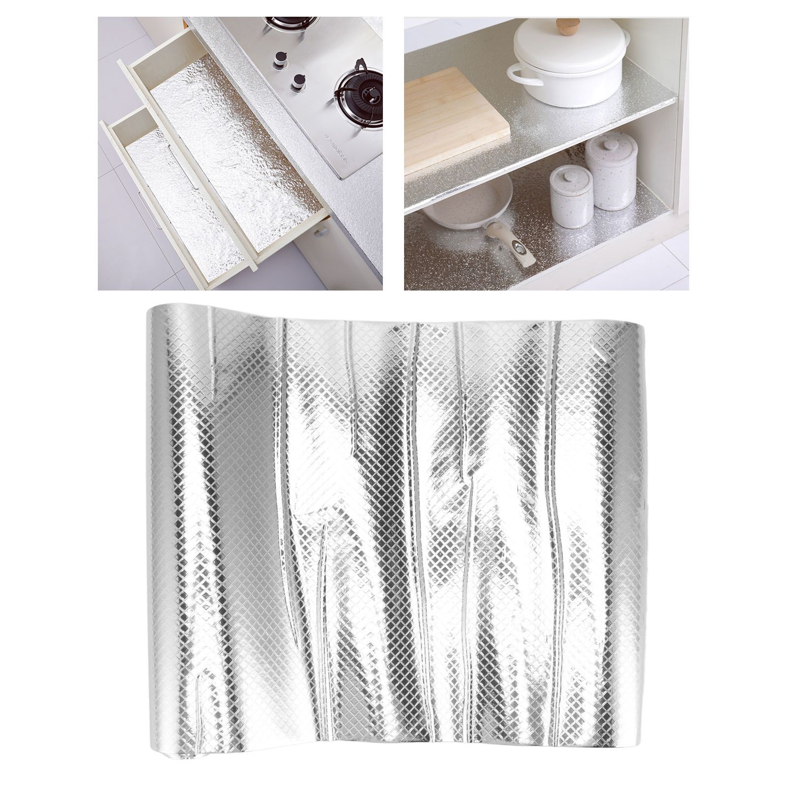 Kitchen Aluminum Foil Stickers Oil Proof Waterproof PVC Self Adhesive Kitchen view 12