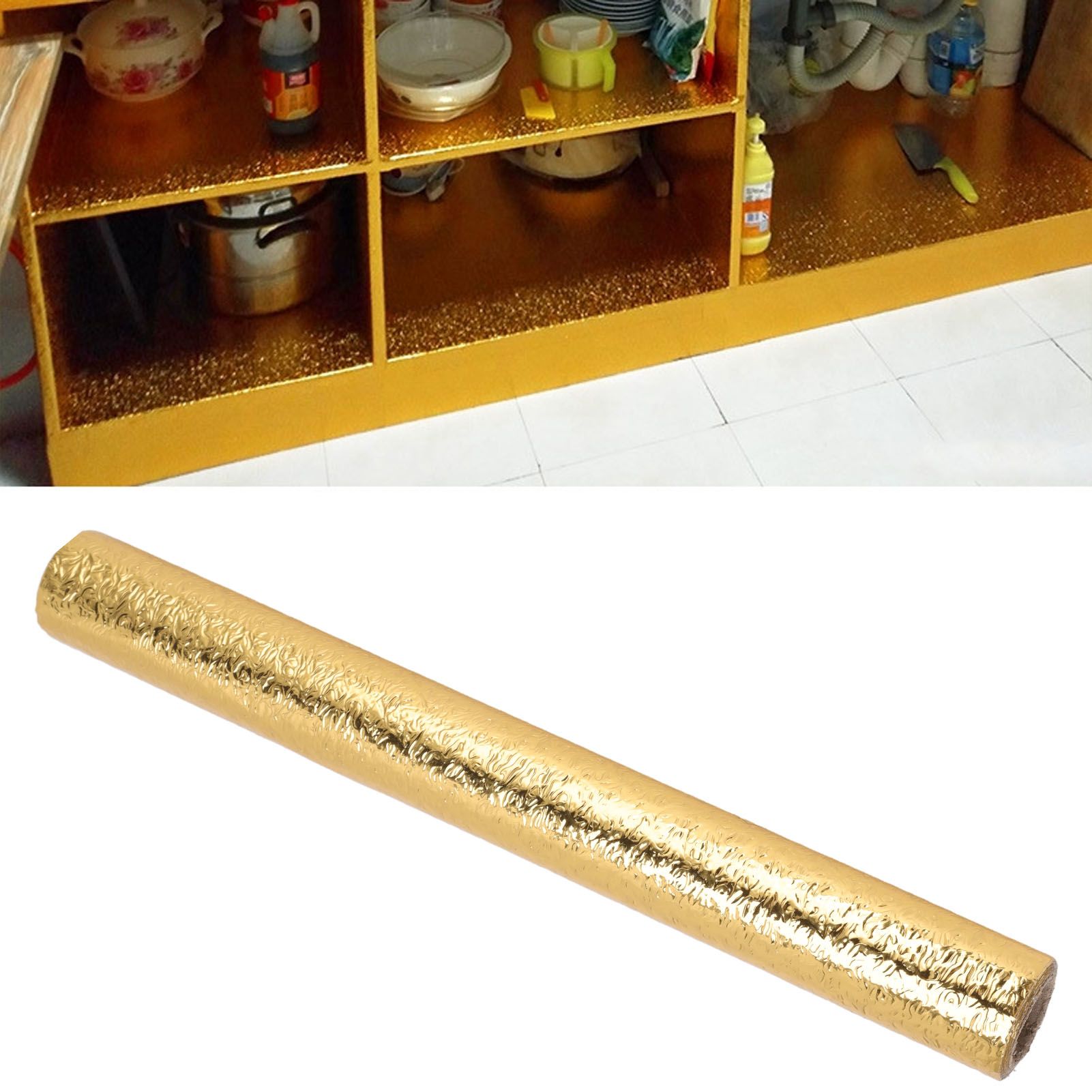 Oil Proof Sticker Waterproof Self Adhesive Aluminum Foil Wallpaper for Kitchen view 11