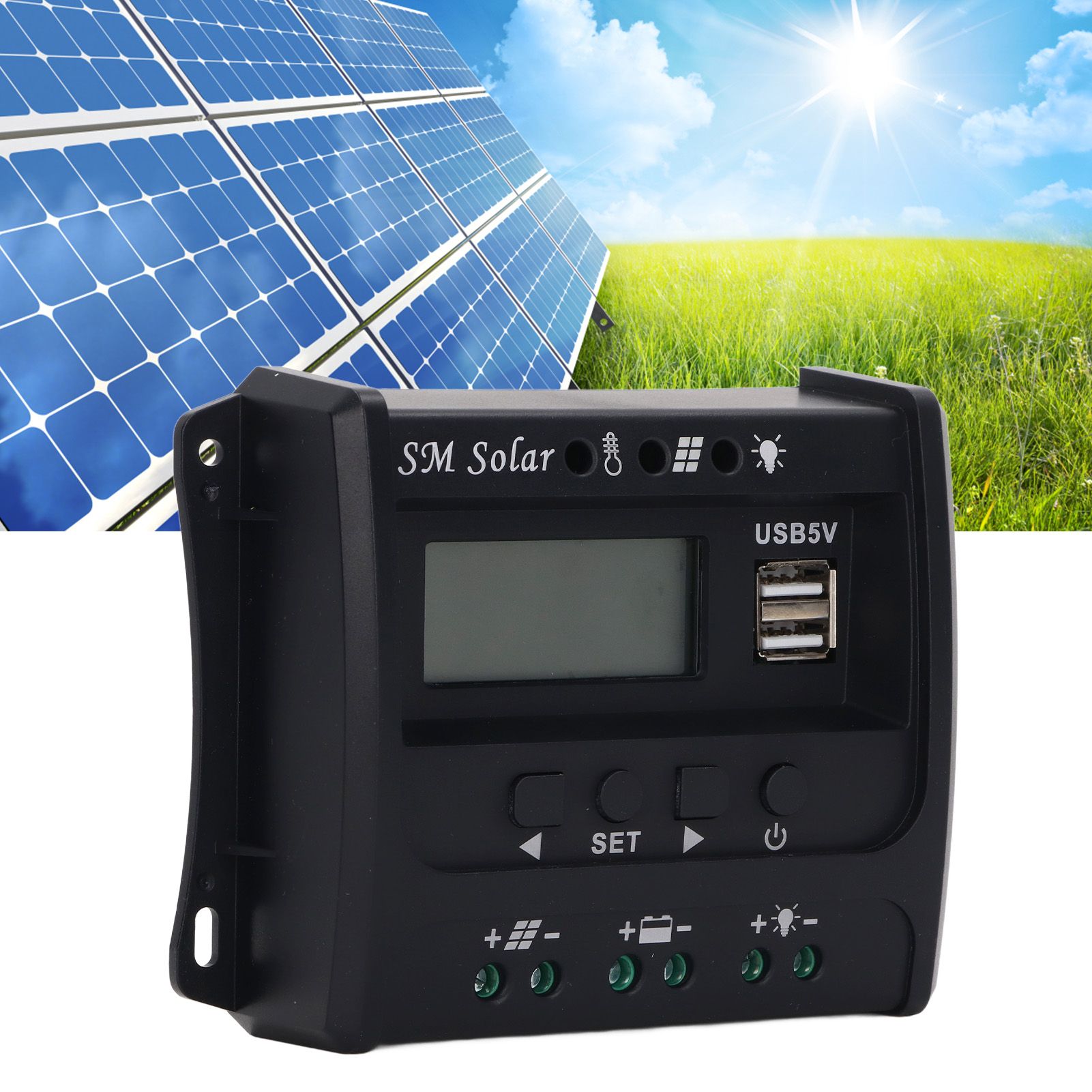 Solar Panel Controller 3 Stage PWM Charging Intelligent Microcontroller ABS view 12