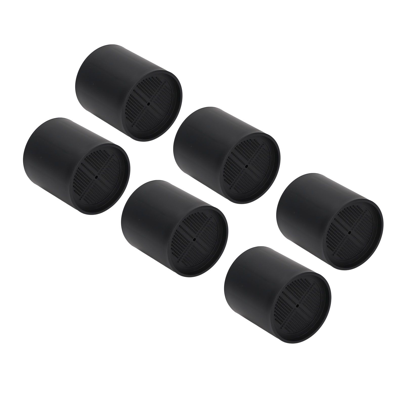6PCS Furniture Leg Extender Plastic Round 4in Rise Black Furniture Risers for view 2