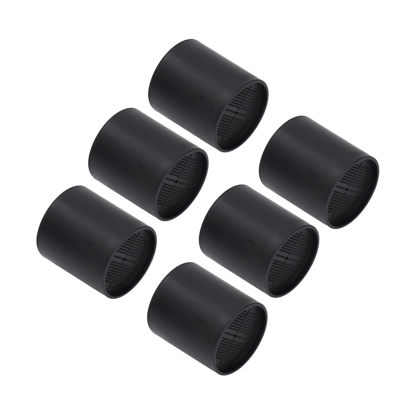 6PCS Furniture Leg Extender Plastic Round 4in Rise Black Furniture Risers for view 3