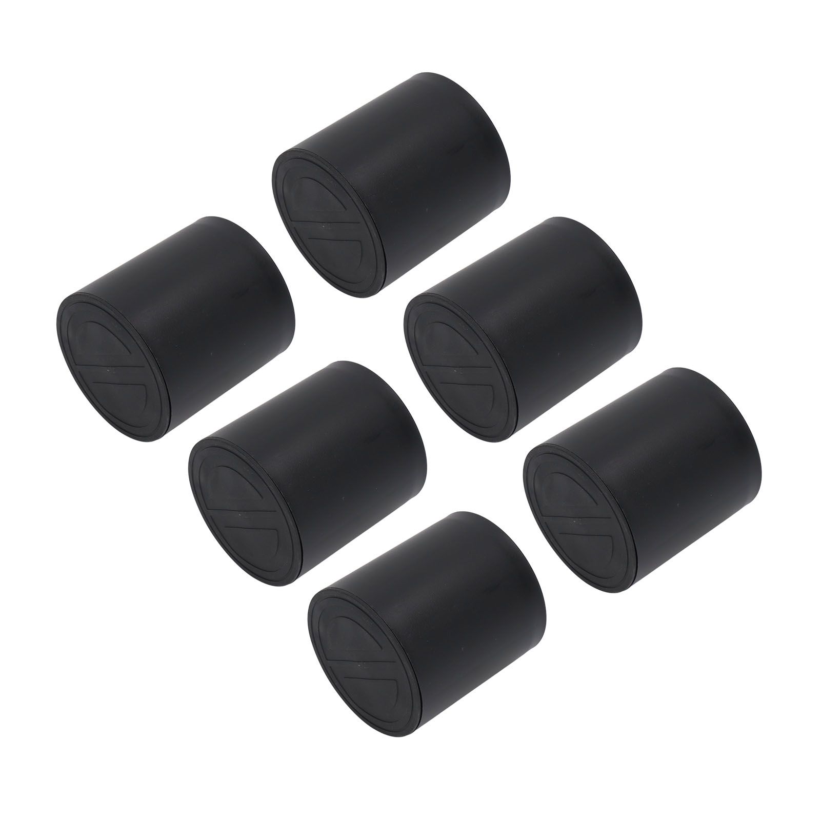 6PCS Furniture Leg Extender Plastic Round 4in Rise Black Furniture Risers for view 4