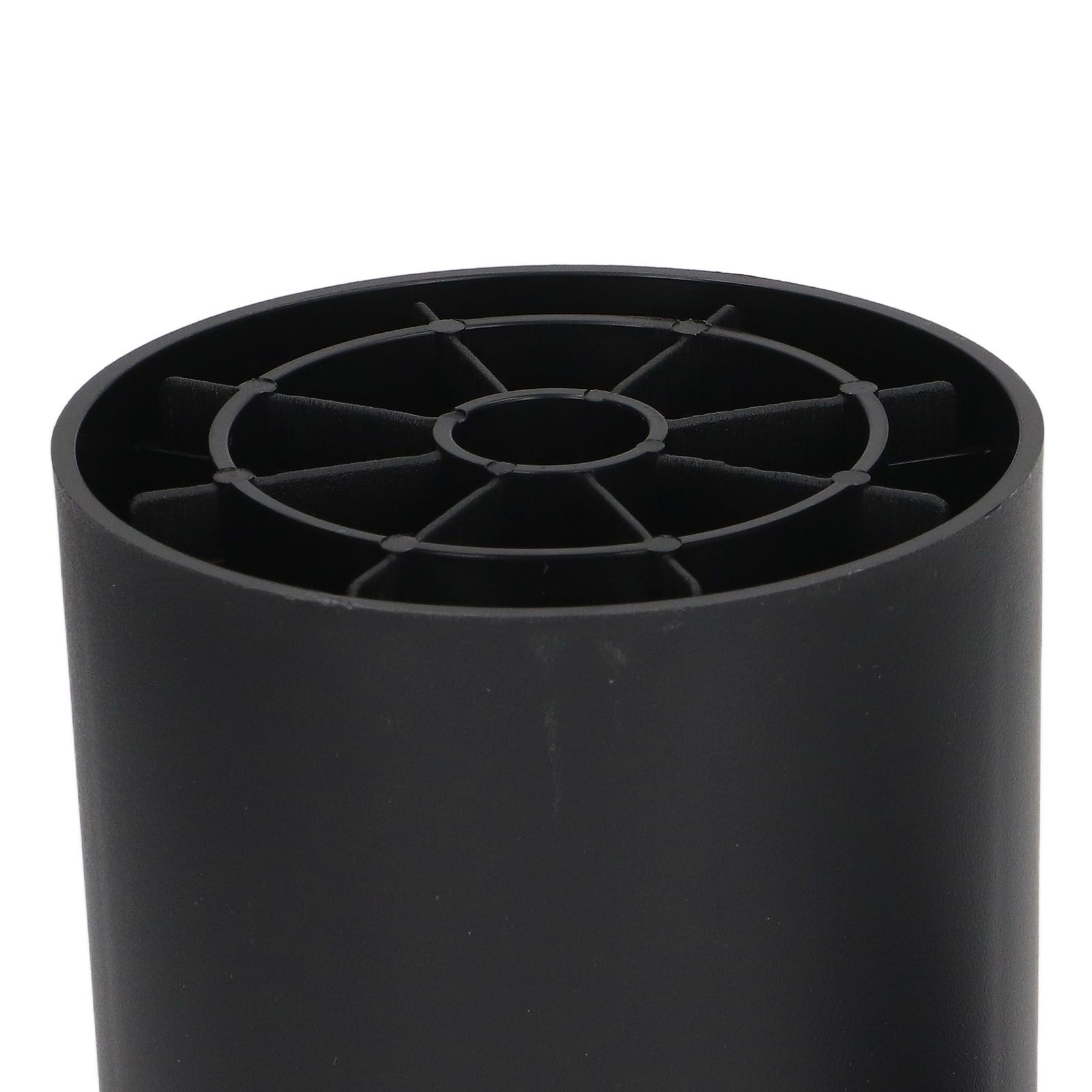 6PCS Furniture Leg Extender Plastic Round 4in Rise Black Furniture Risers for view 14