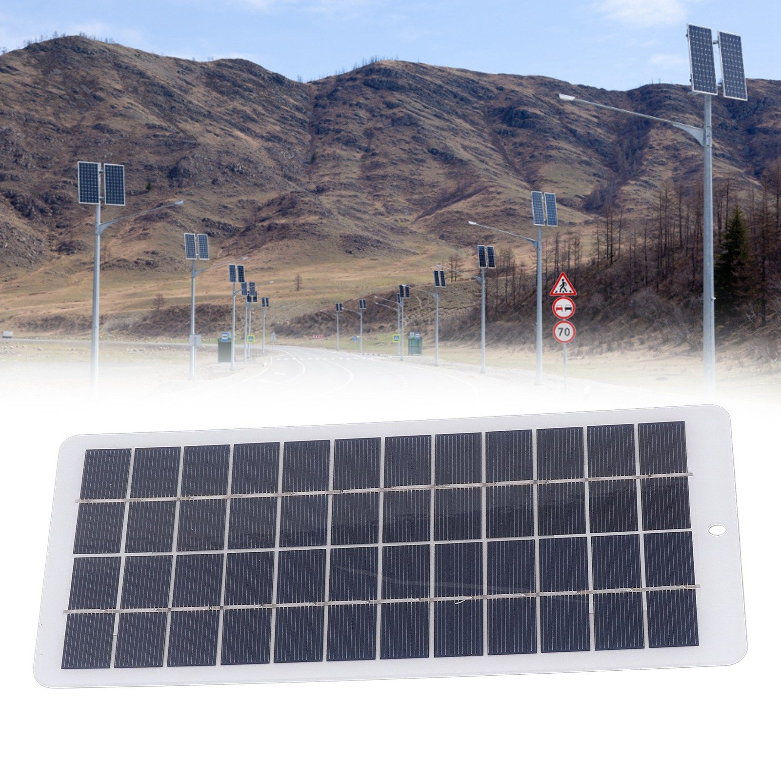 Polycrystalline Silicone Solar Panel 5W 12V High Light Transmittance Portable view 11