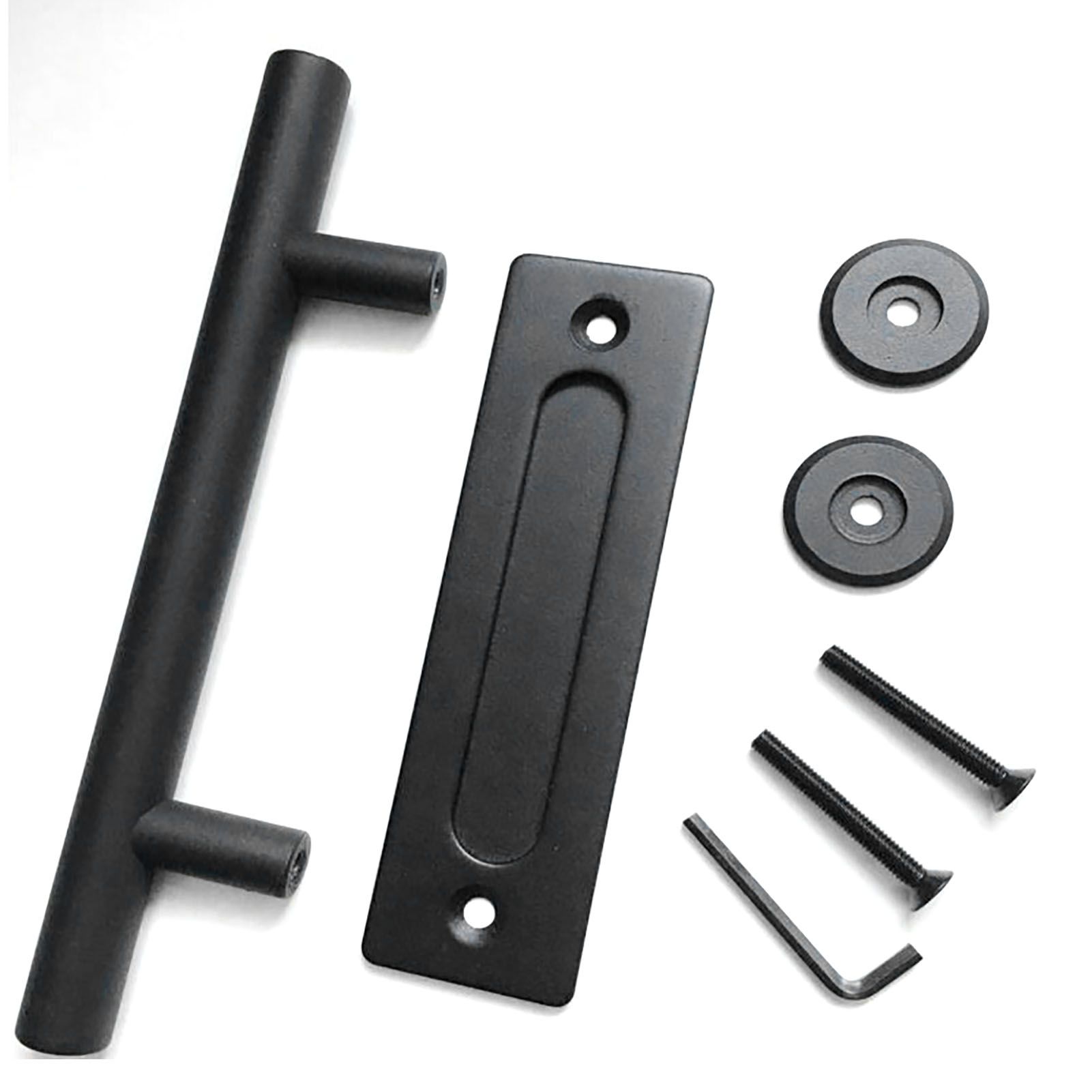 Sliding Barn Door Handle Carbon Steel 4.8mm Thick Double Sided Barn Door Push view 2