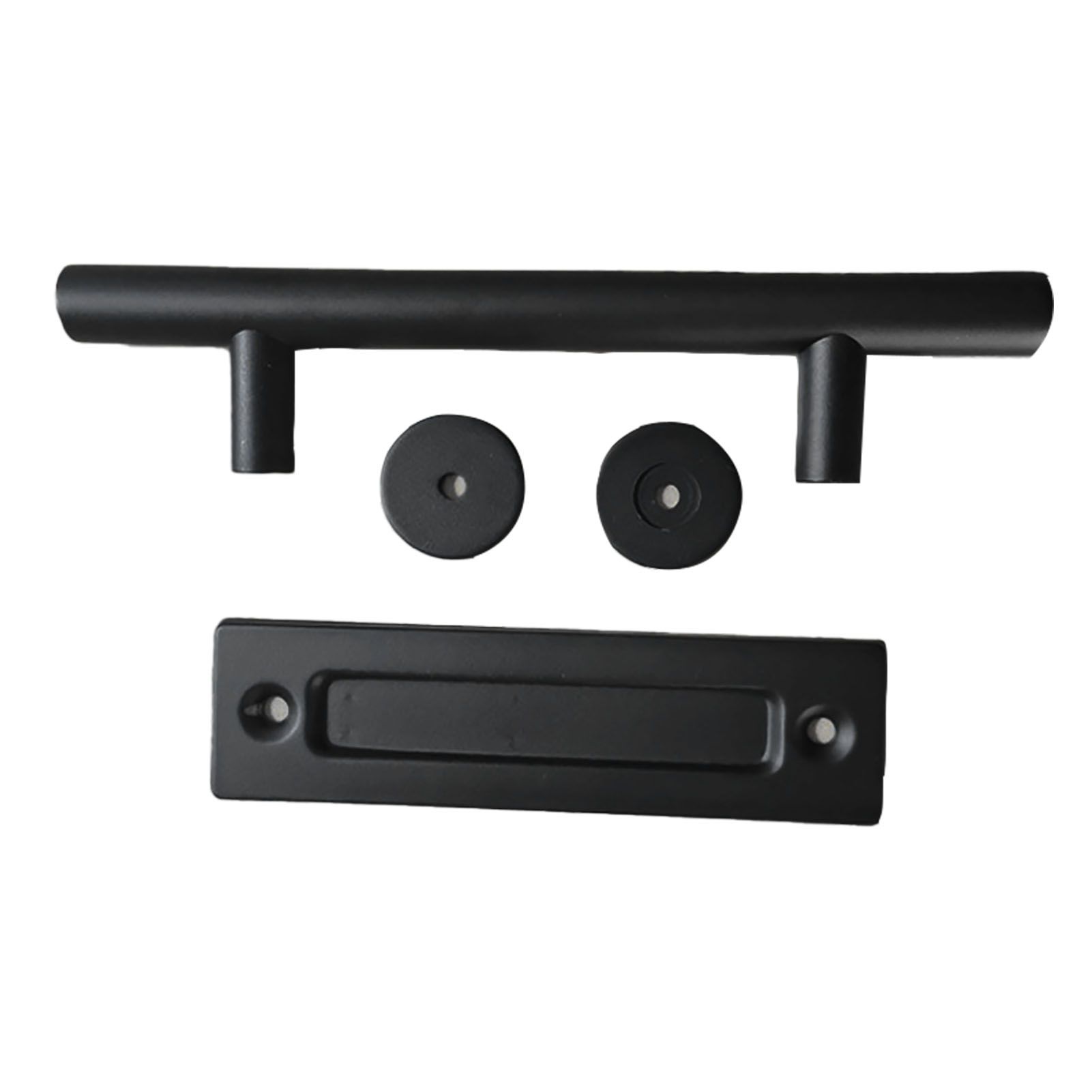 Sliding Barn Door Handle Carbon Steel 4.8mm Thick Double Sided Barn Door Push view 4