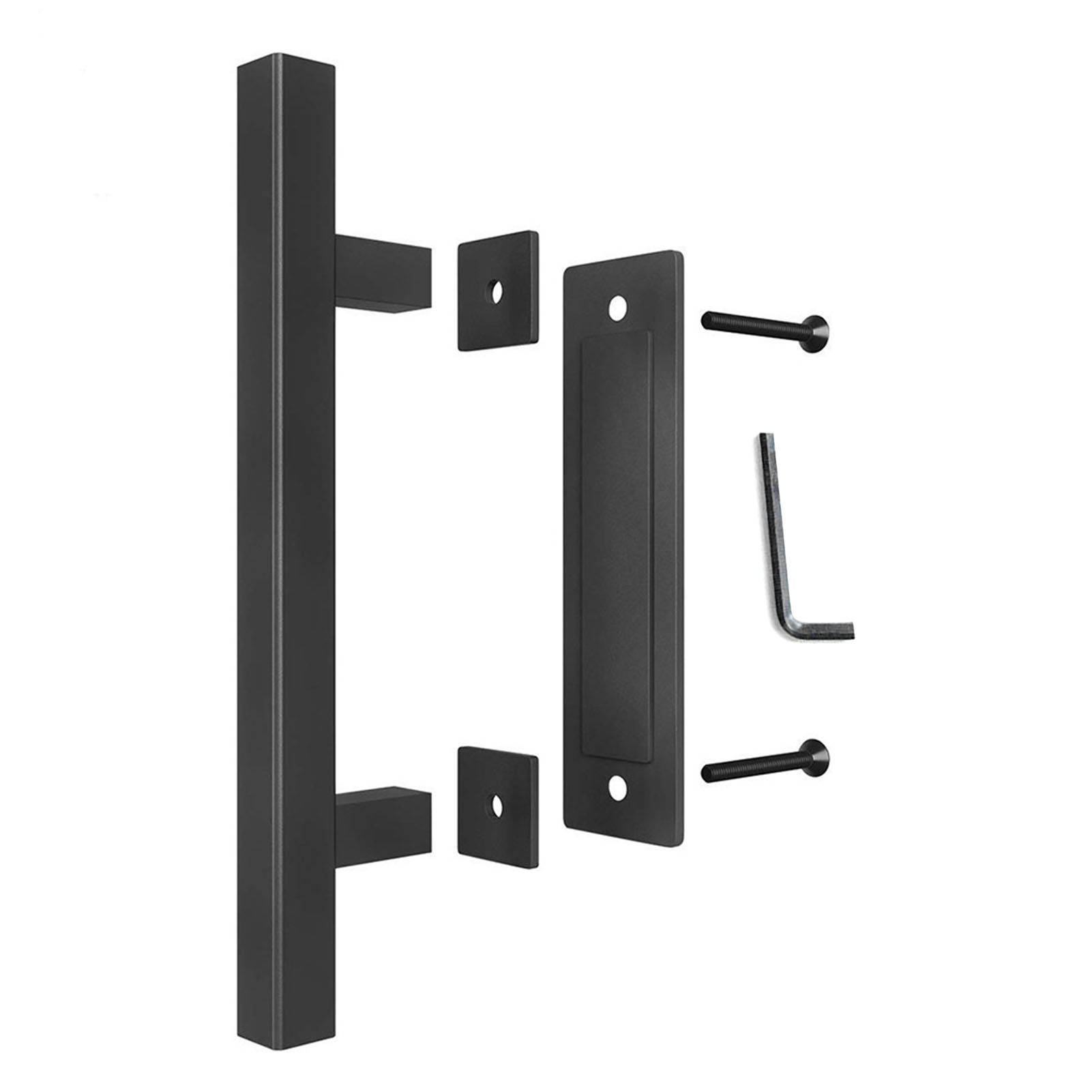 Sliding Barn Door Handle Carbon Steel 4.8mm Thick Double Sided Barn Door Push