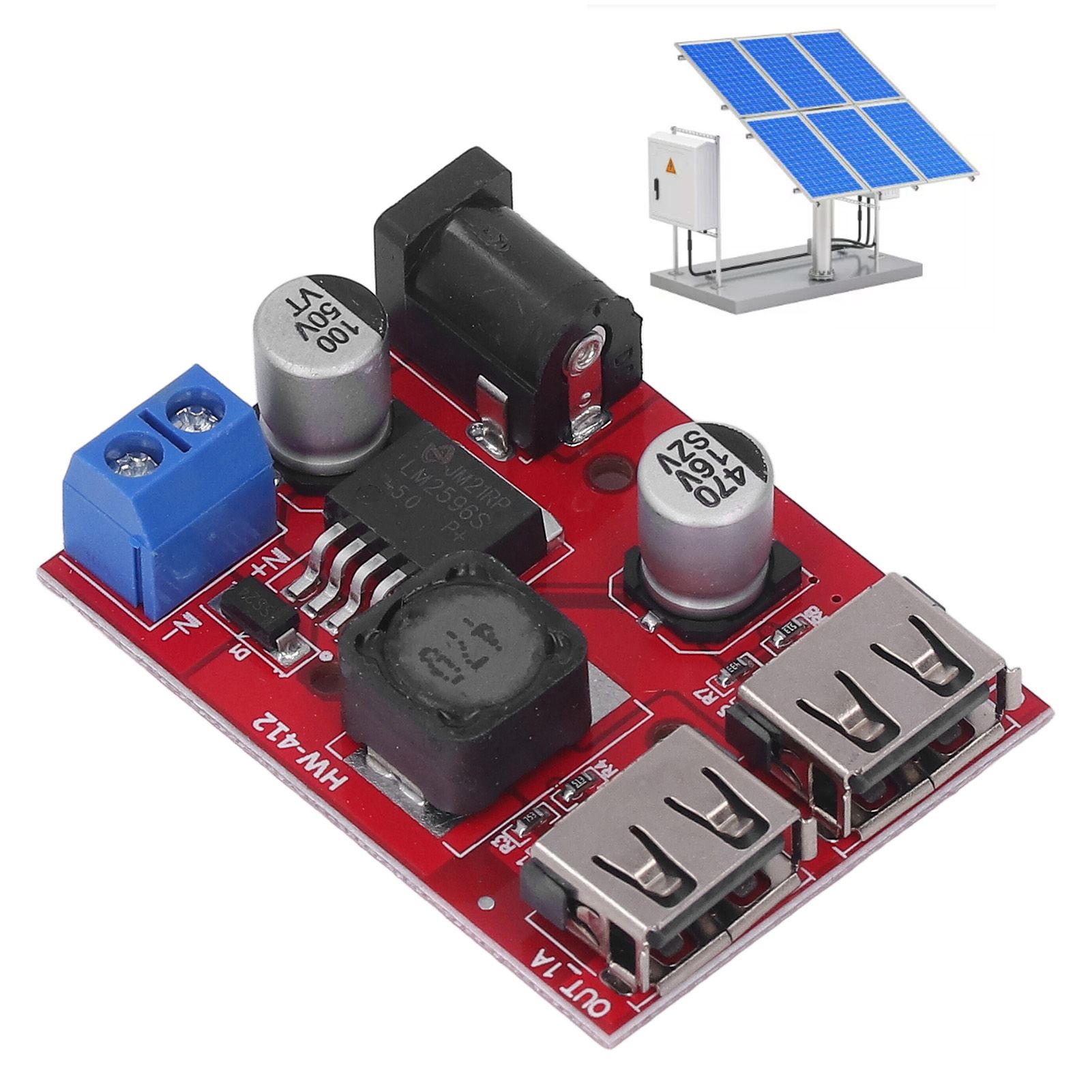 DC 6V‑30V to 5V Solar Controller Circuit Board Voltage Stabilizing Controller view 12