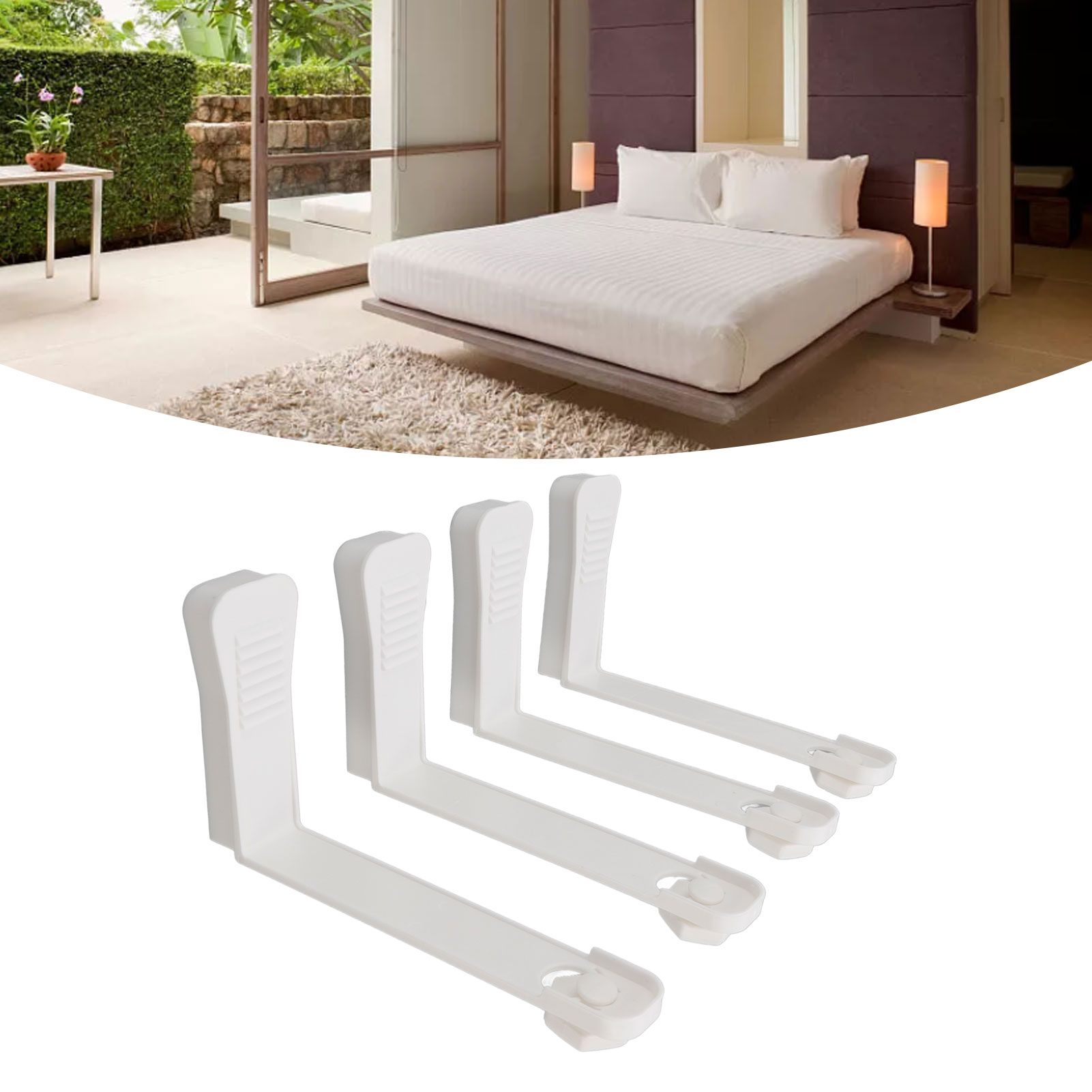 4Pcs Bed Sheet Holders Clips Waterproof Skid Resistance Strong Clamping Force view 12