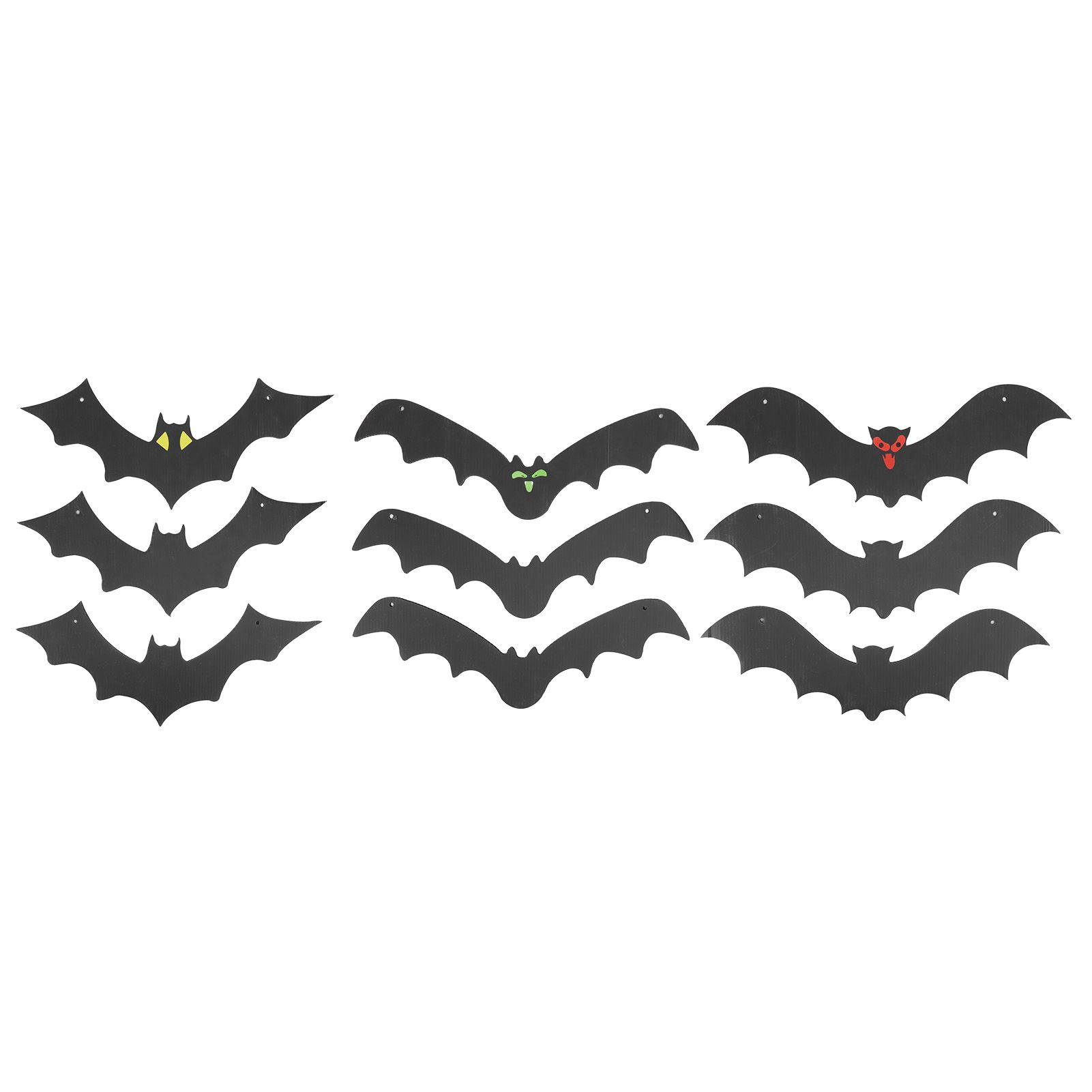 9 PCS Hanging Bats Decoration Courtyard Halloween Party Festival Flying Bats view 2