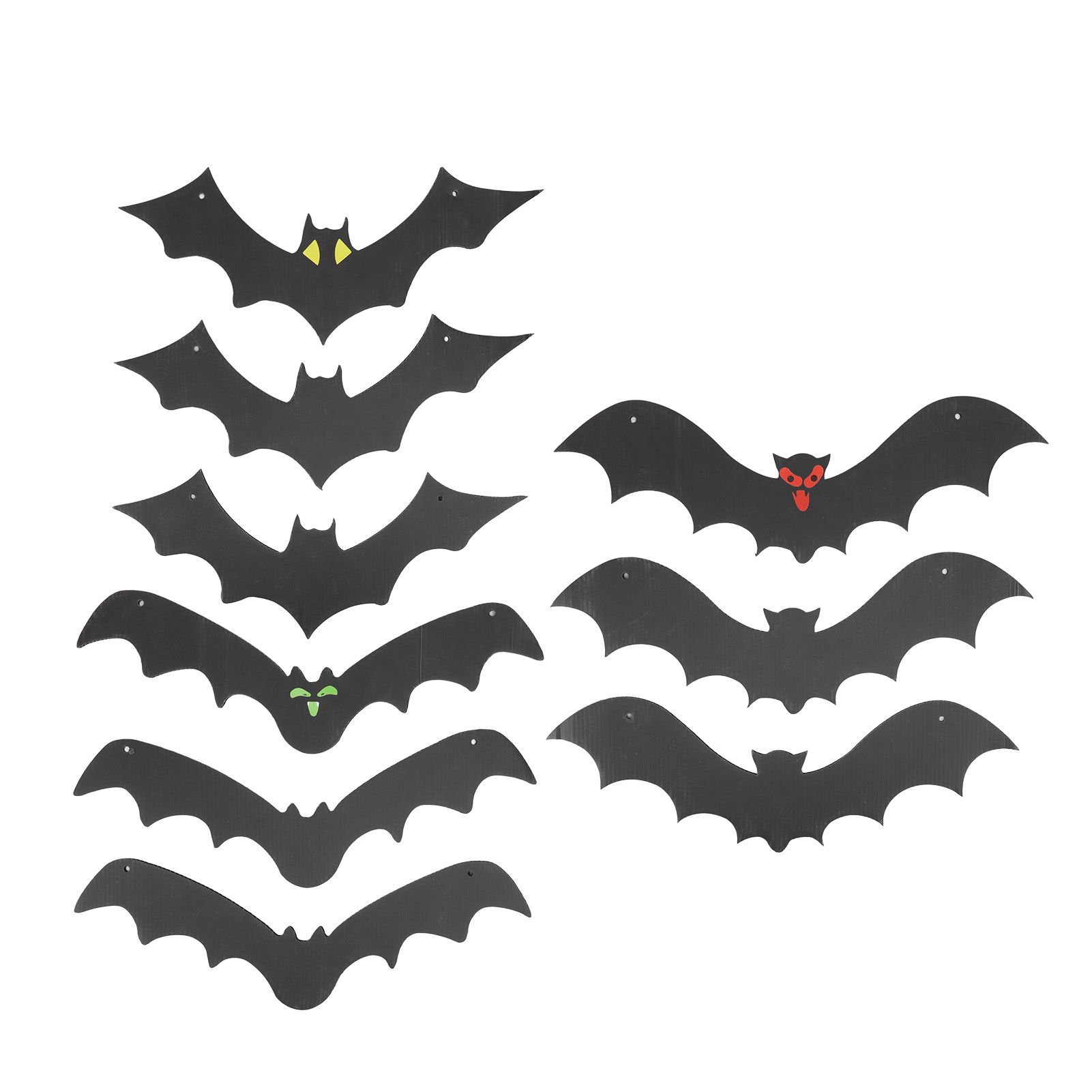 9 PCS Hanging Bats Decoration Courtyard Halloween Party Festival Flying Bats view 3