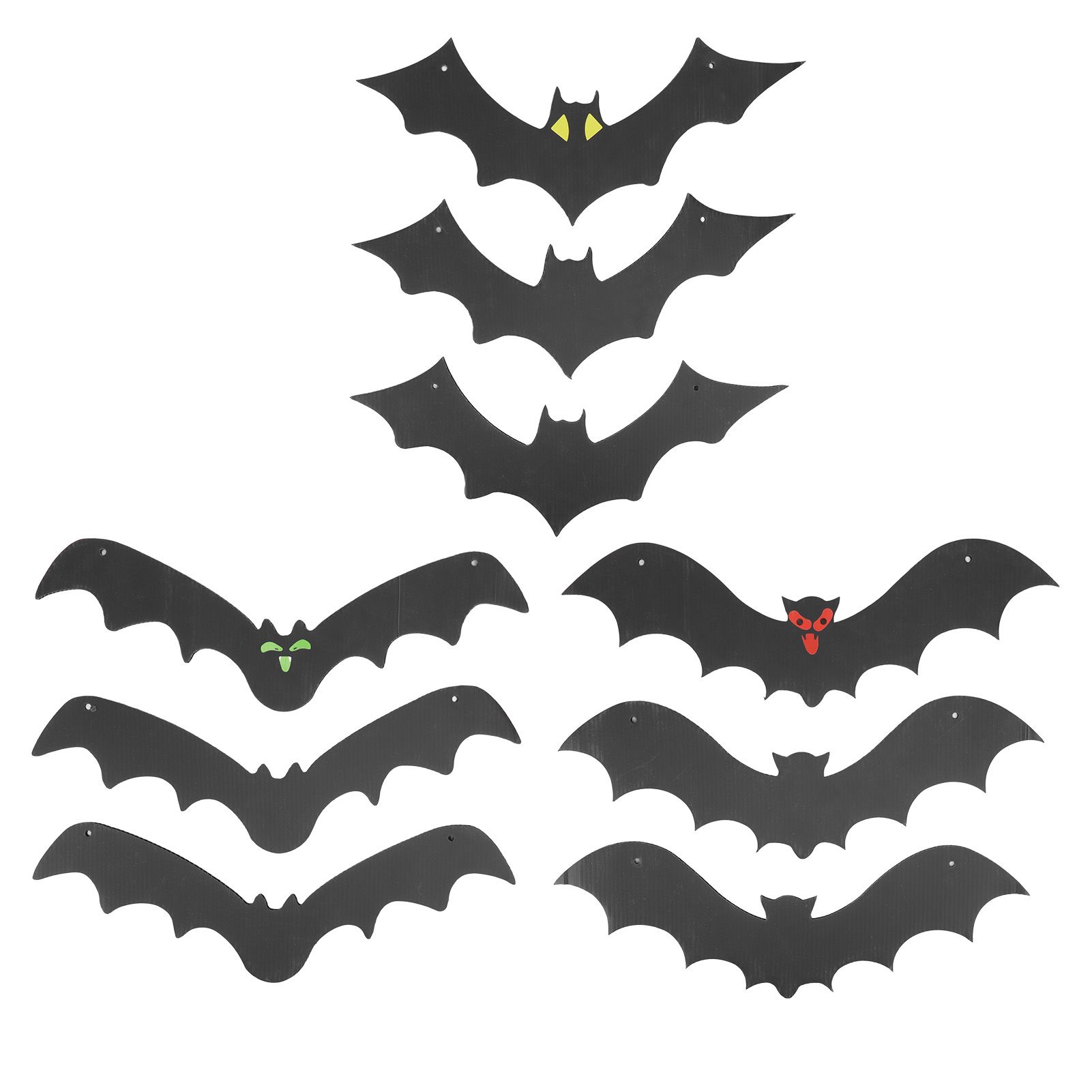 9 PCS Hanging Bats Decoration Courtyard Halloween Party Festival Flying Bats view 4
