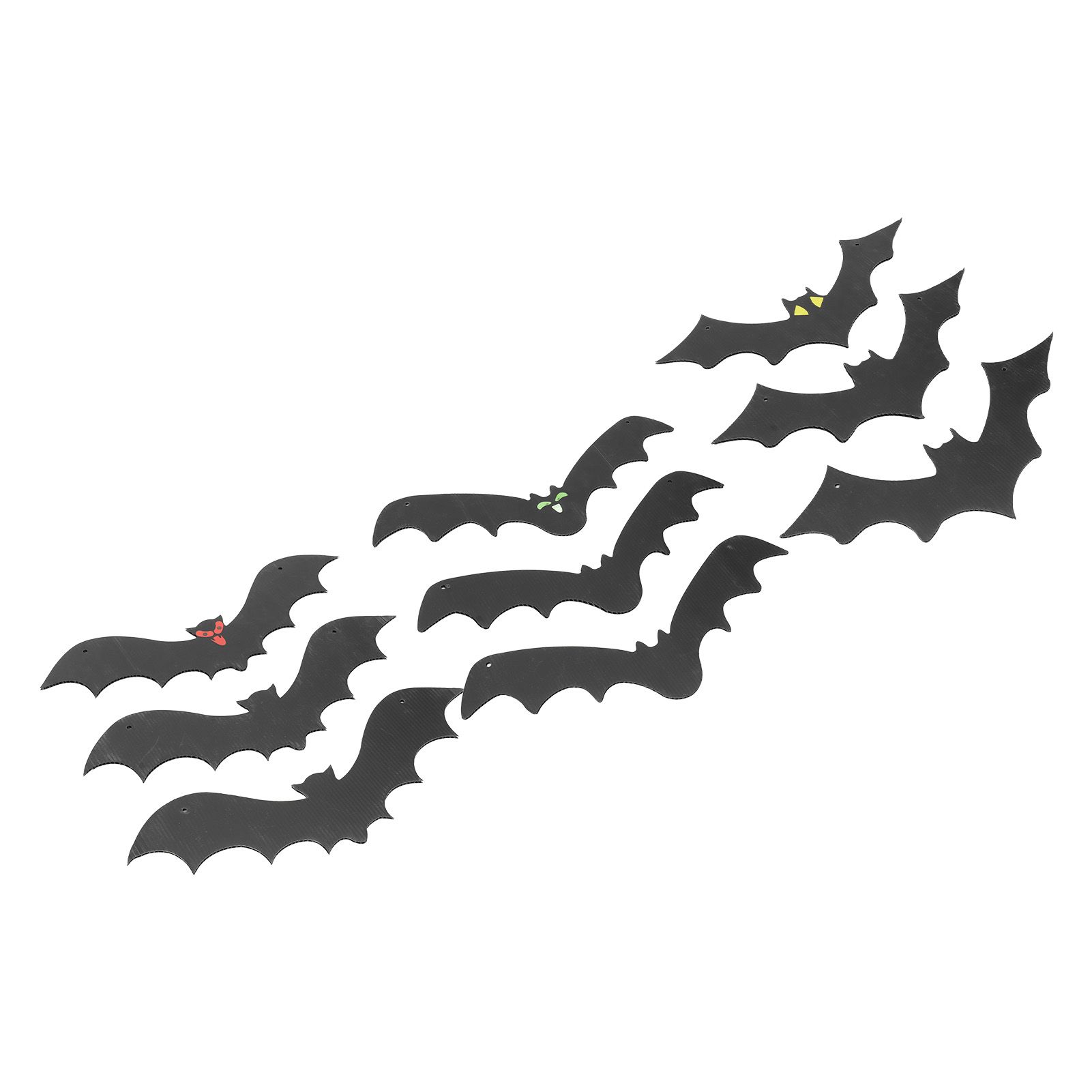 9 PCS Hanging Bats Decoration Courtyard Halloween Party Festival Flying Bats view 9