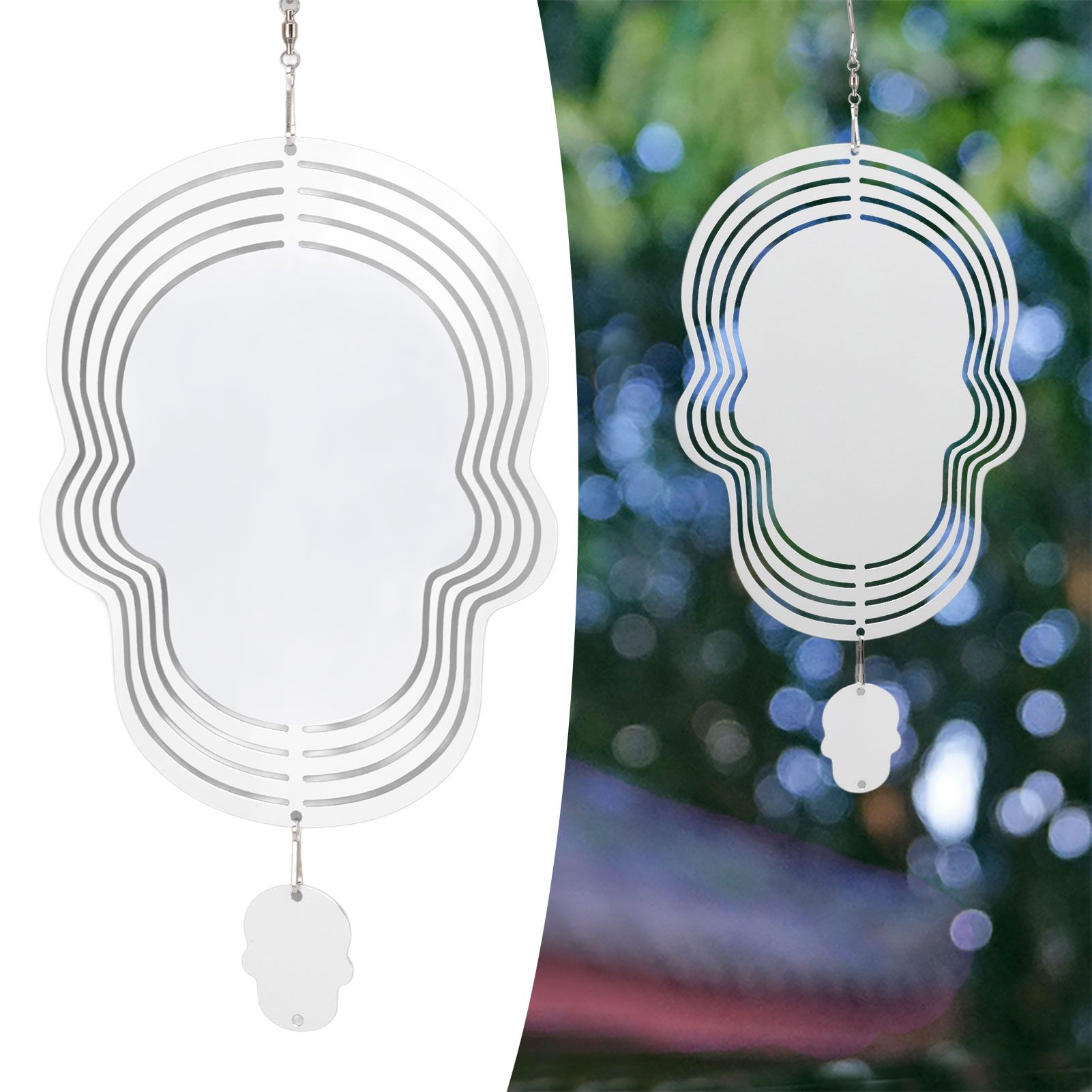 Wind Chime White Simple Delicate Decorative Weather Resistance Ornament for view 12