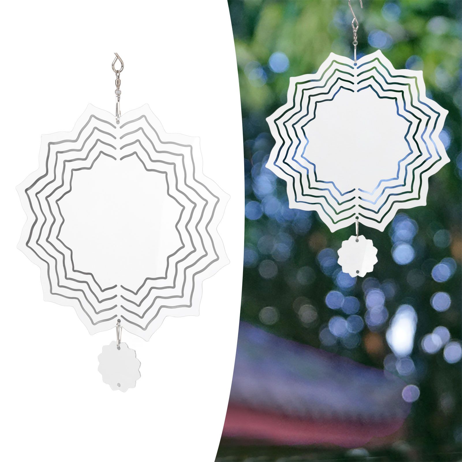 Wind Chime White Simple Delicate Decorative Weather Resistance Ornament for view 12