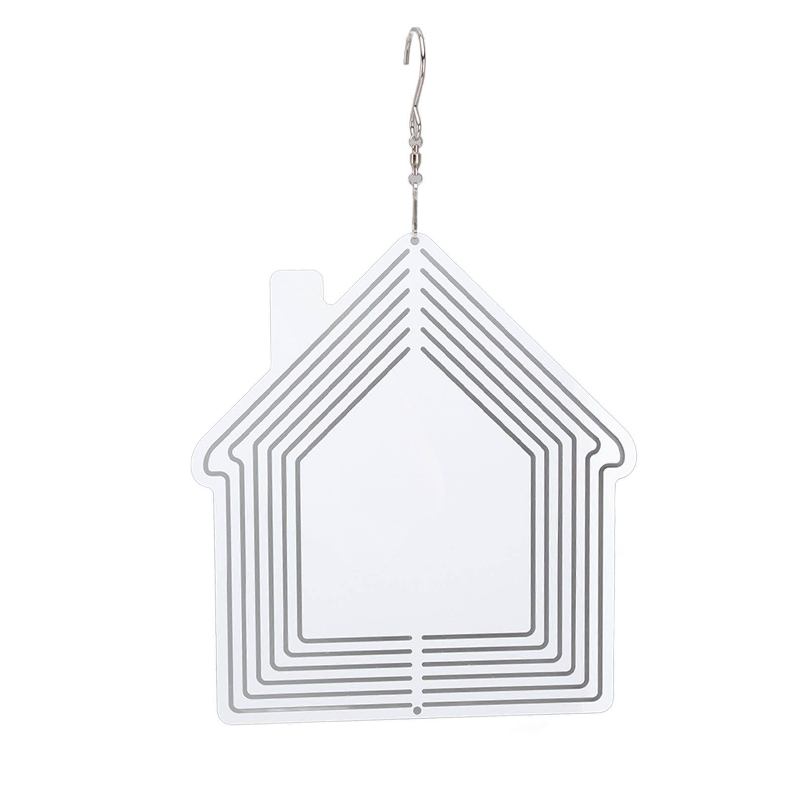 DIY Sublimation Metal Wind Spinner Hanging Blank Wind Chimes Garden Decorative view 3