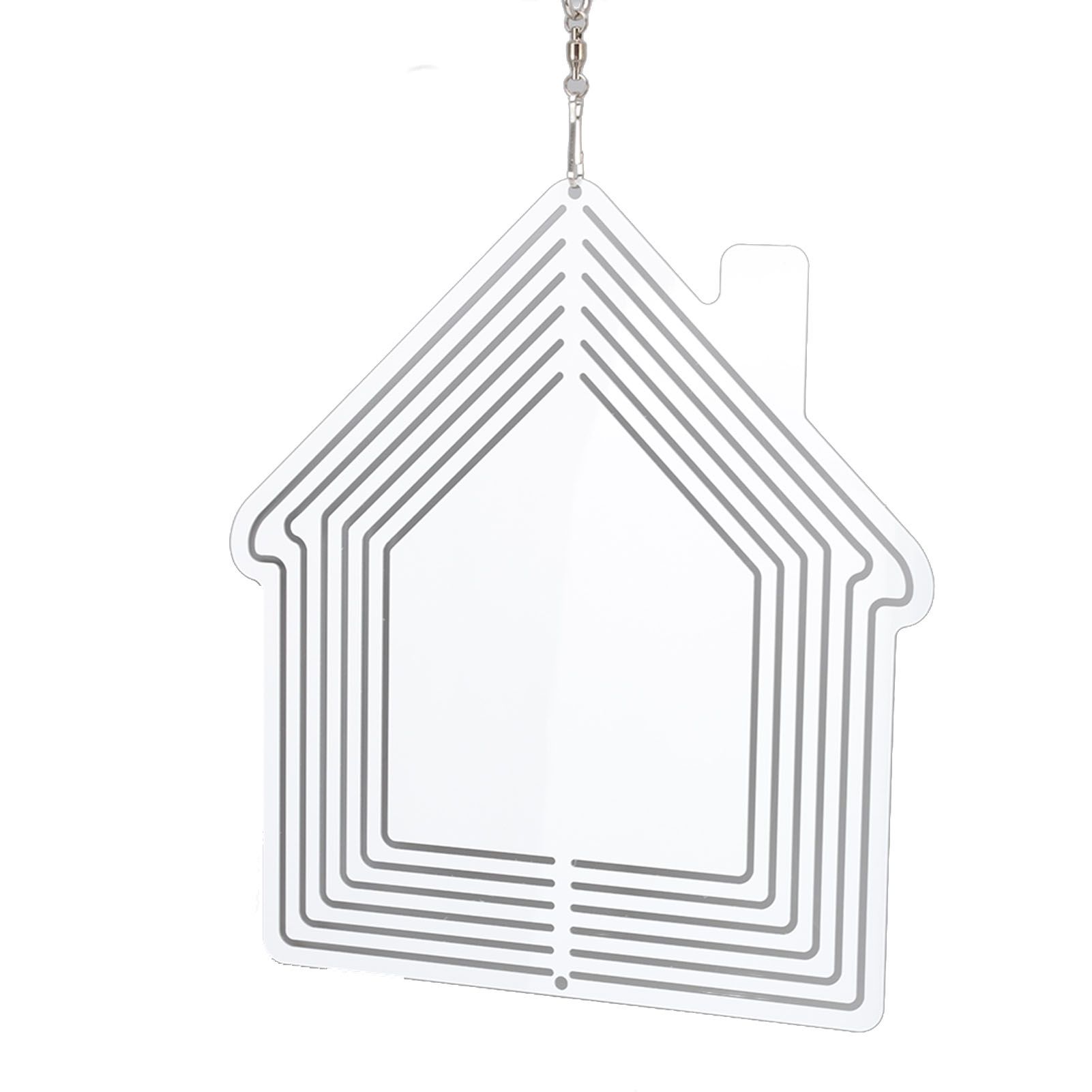 DIY Sublimation Metal Wind Spinner Hanging Blank Wind Chimes Garden Decorative view 7