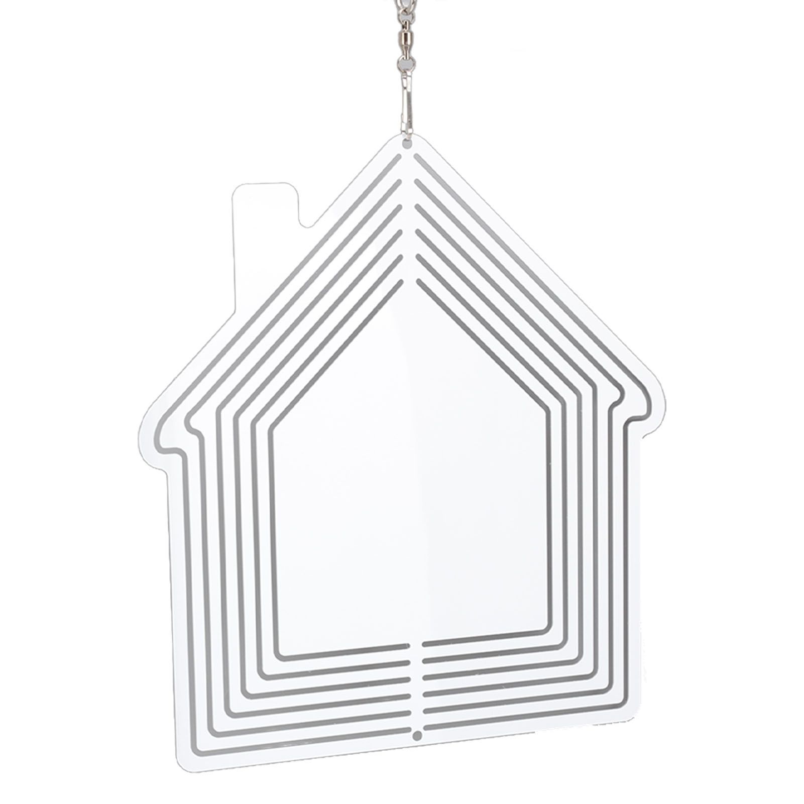 DIY Sublimation Metal Wind Spinner Hanging Blank Wind Chimes Garden Decorative view 9