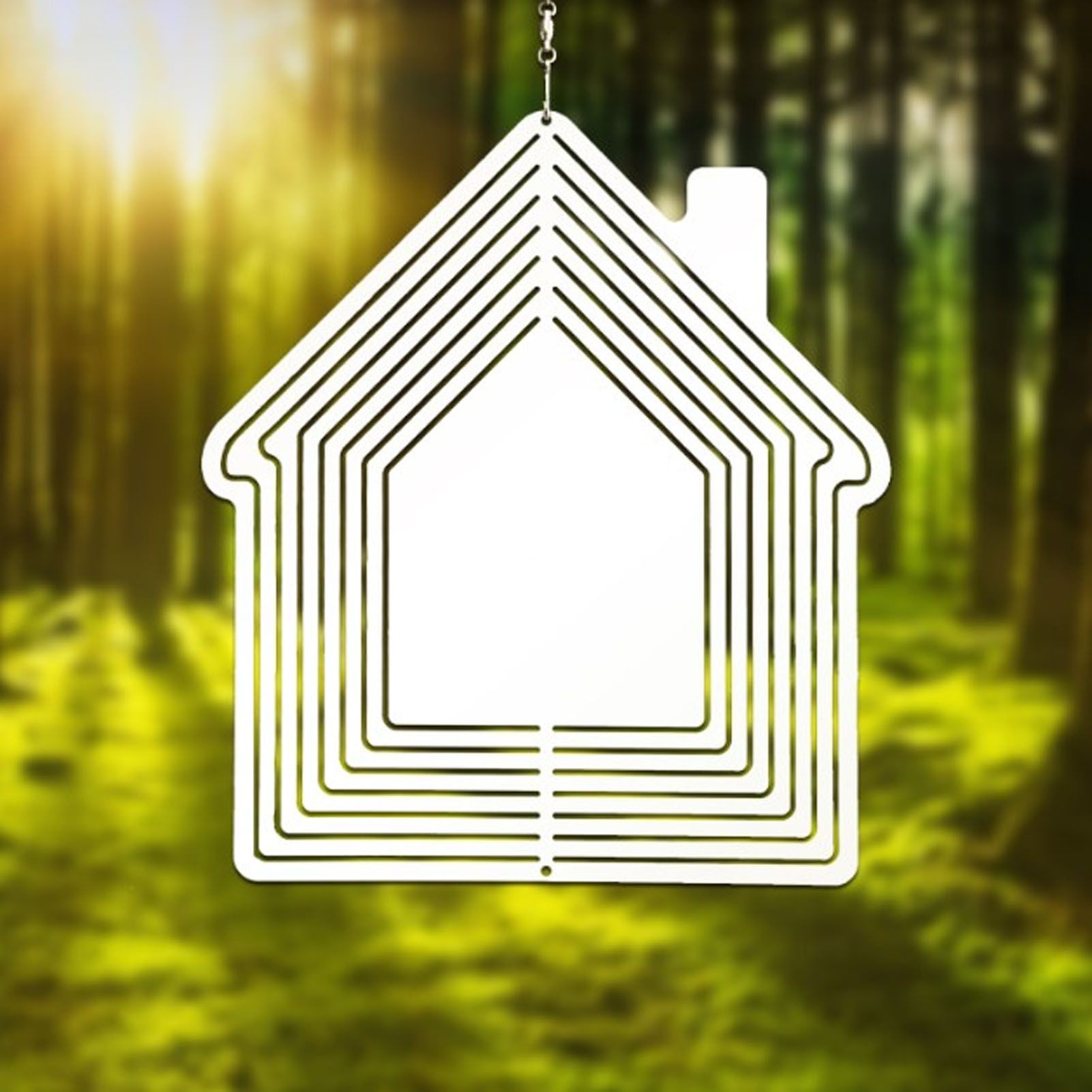 DIY Sublimation Metal Wind Spinner Hanging Blank Wind Chimes Garden Decorative view 11