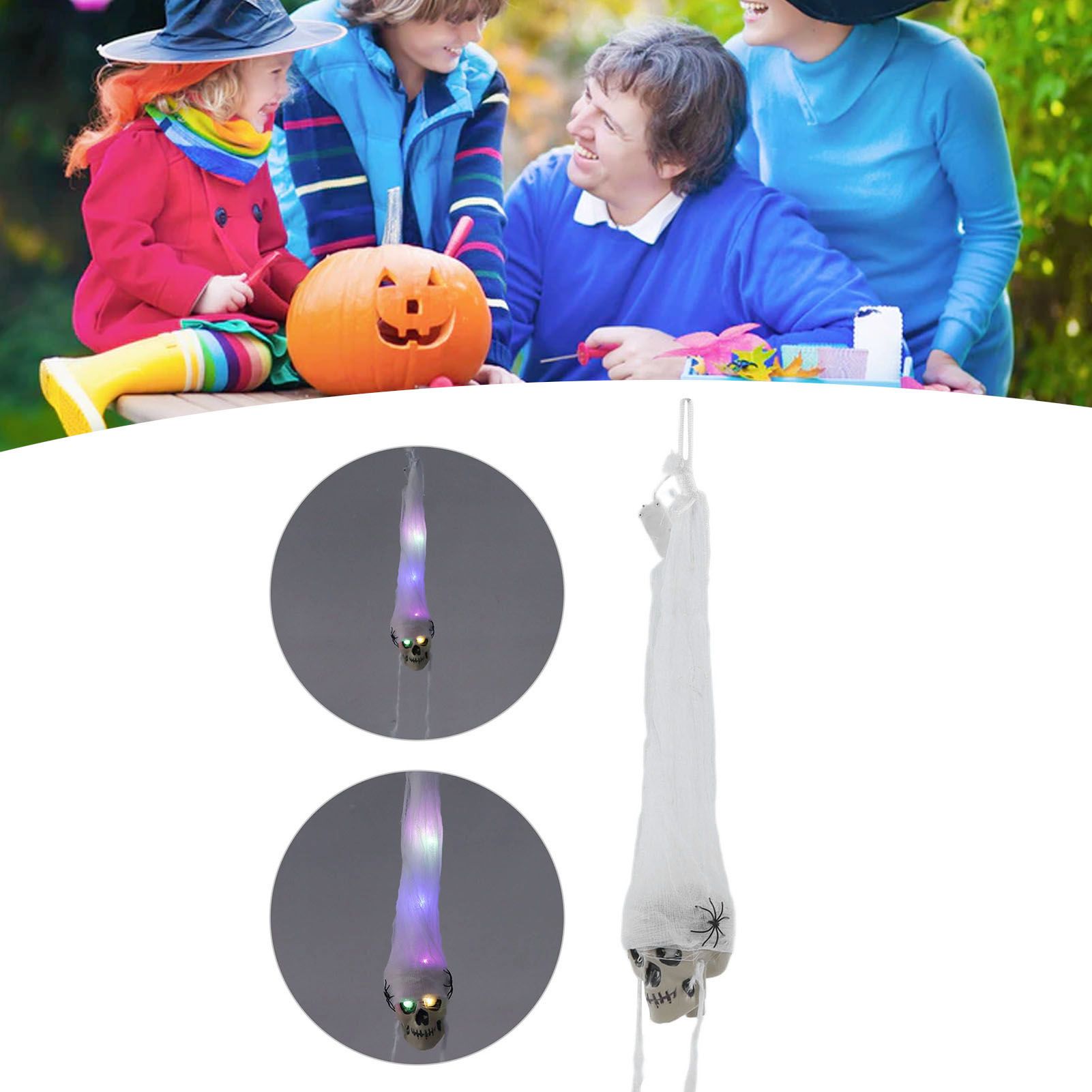 Hanging LED Skull Decoration Hanging LED Halloween Decoration for Indoor view 12