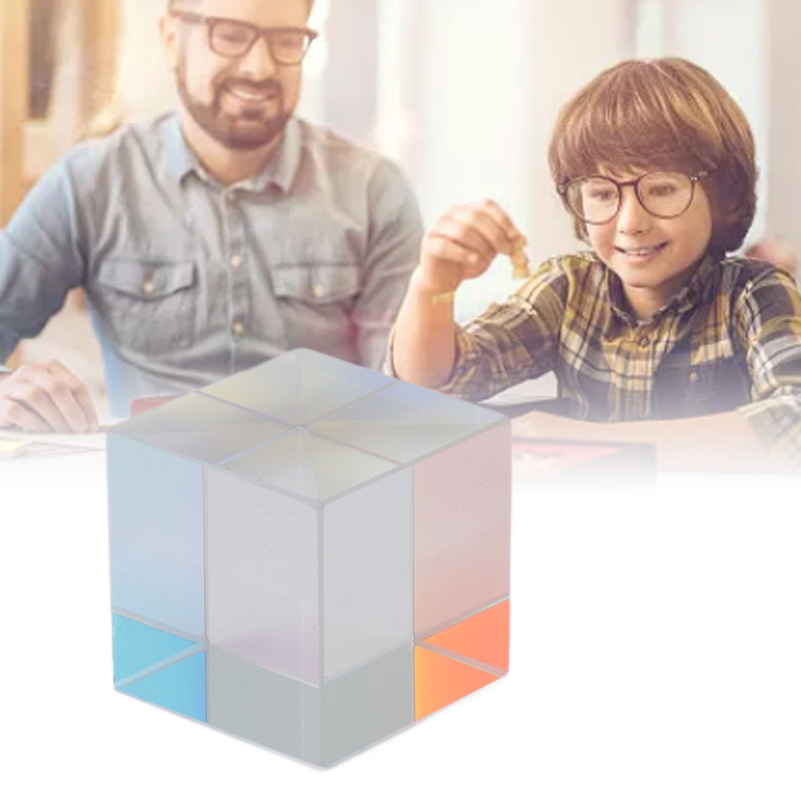 Prism Cube Optical Glass RGB Dispersion Color Cube Sun Catcher X Cube Prism view 11