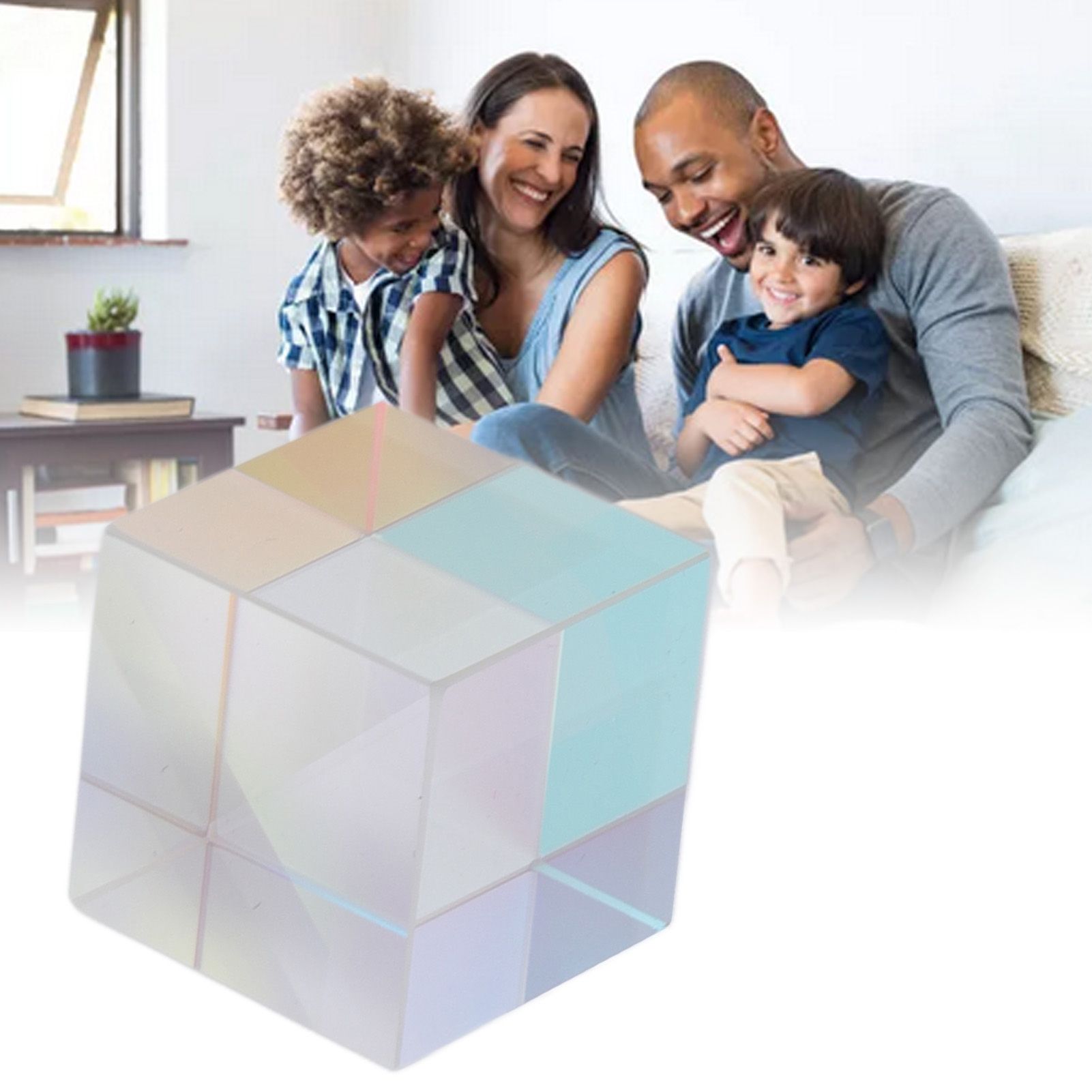 Prism Cube Optical Glass RGB Dispersion Color Cube Sun Catcher X Cube Prism view 12