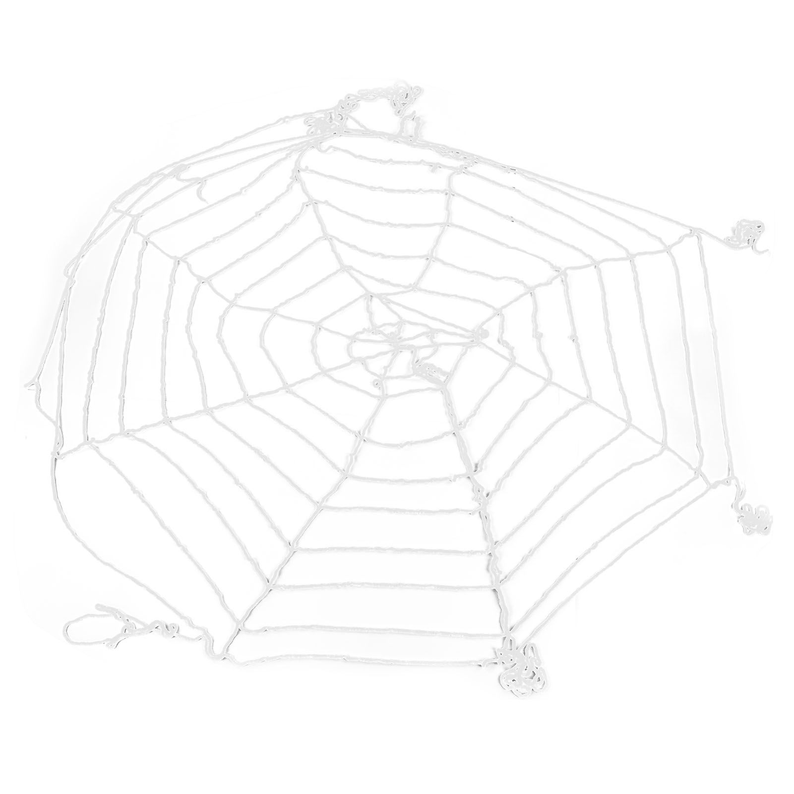 3.6m Spider Web Halloween Decorations White Round Net Spooky Cobwebs for
