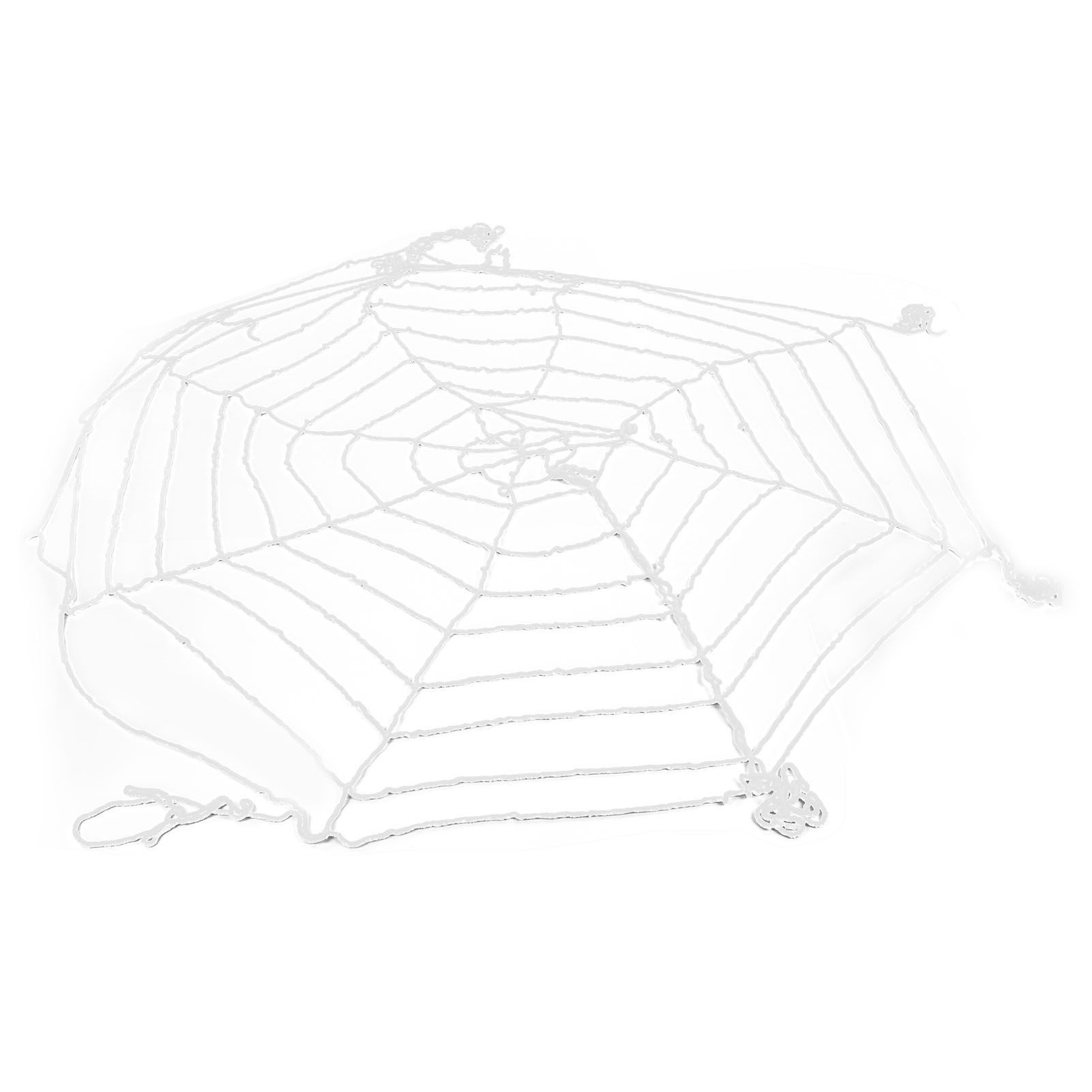 3.6m Spider Web Halloween Decorations White Round Net Spooky Cobwebs for view 2